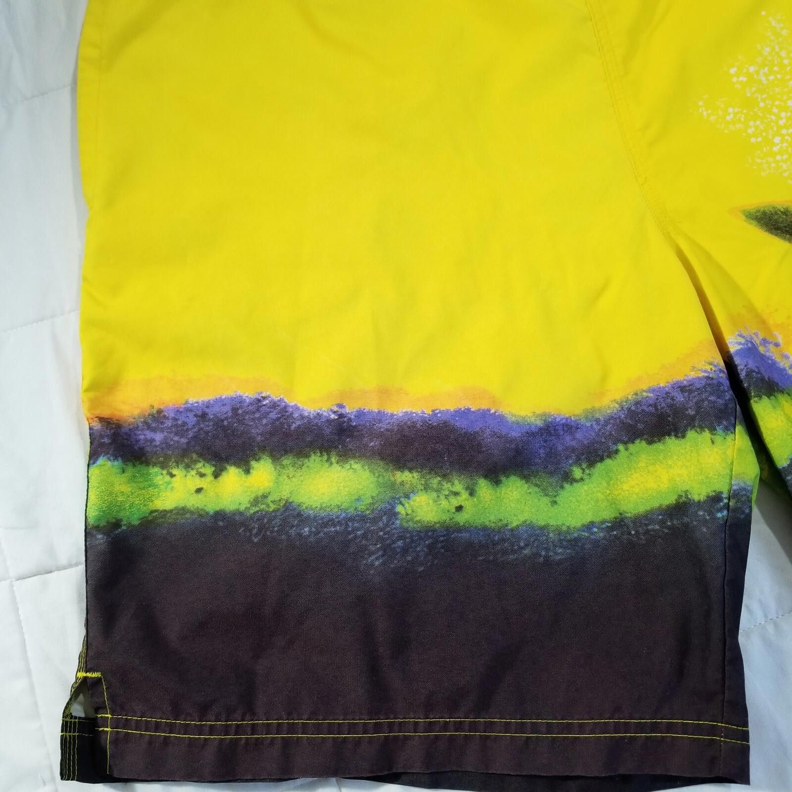 Old Navy Old School Navy Yellow Surfer Swim Shorts Large Size US 34 / EU 50 - 7 Thumbnail