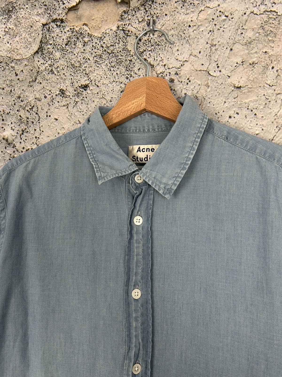 Acne Studios Acne Studios Jeffrey Den SS15 Blue Shirt Avant Garde Grunge Size US L / EU 52-54 / 3 - 3 Thumbnail