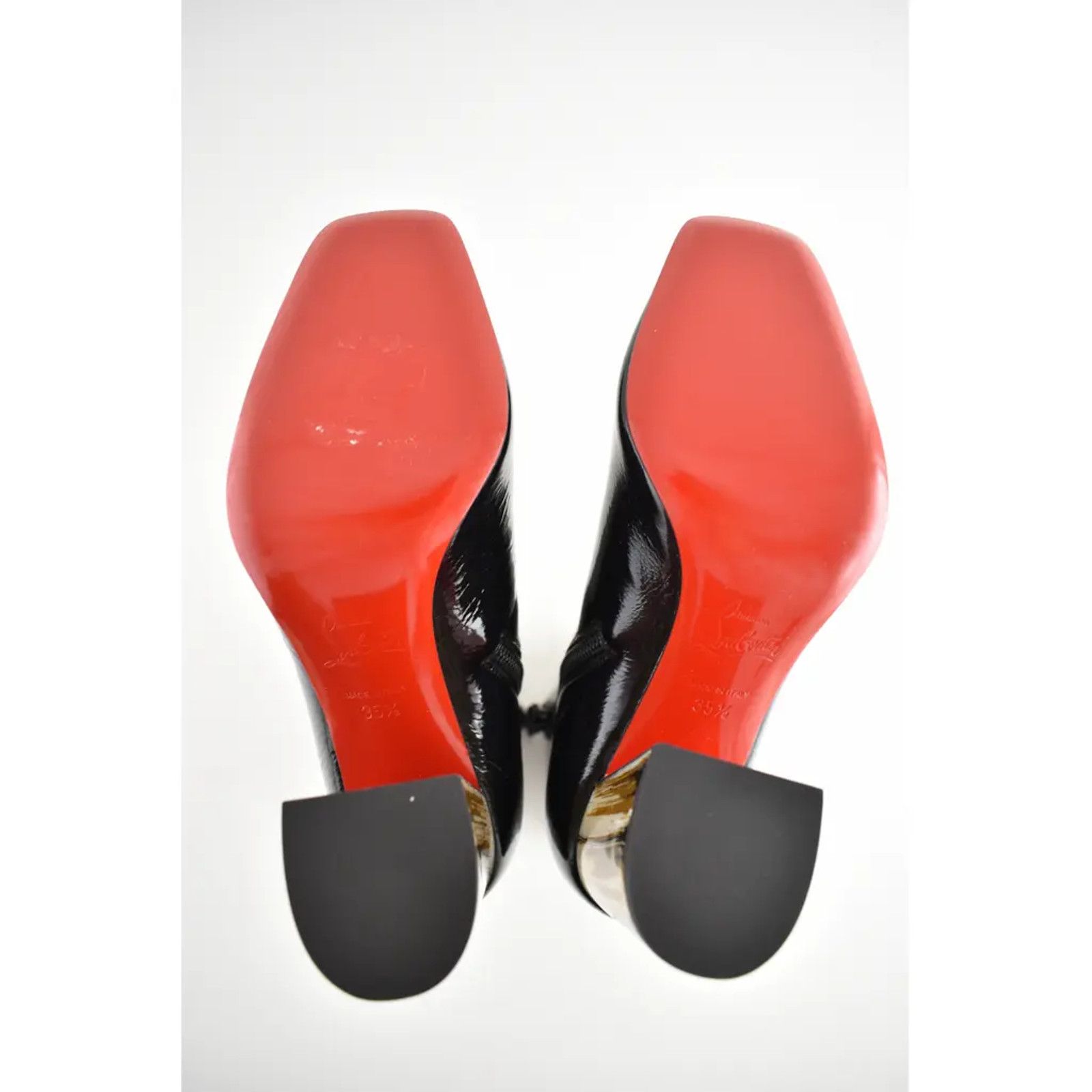 Christian Louboutin Christian Louboutin Hilconico 85 Black Patent Block Corne Size US 5.5 / IT 35.5 - 12 Thumbnail