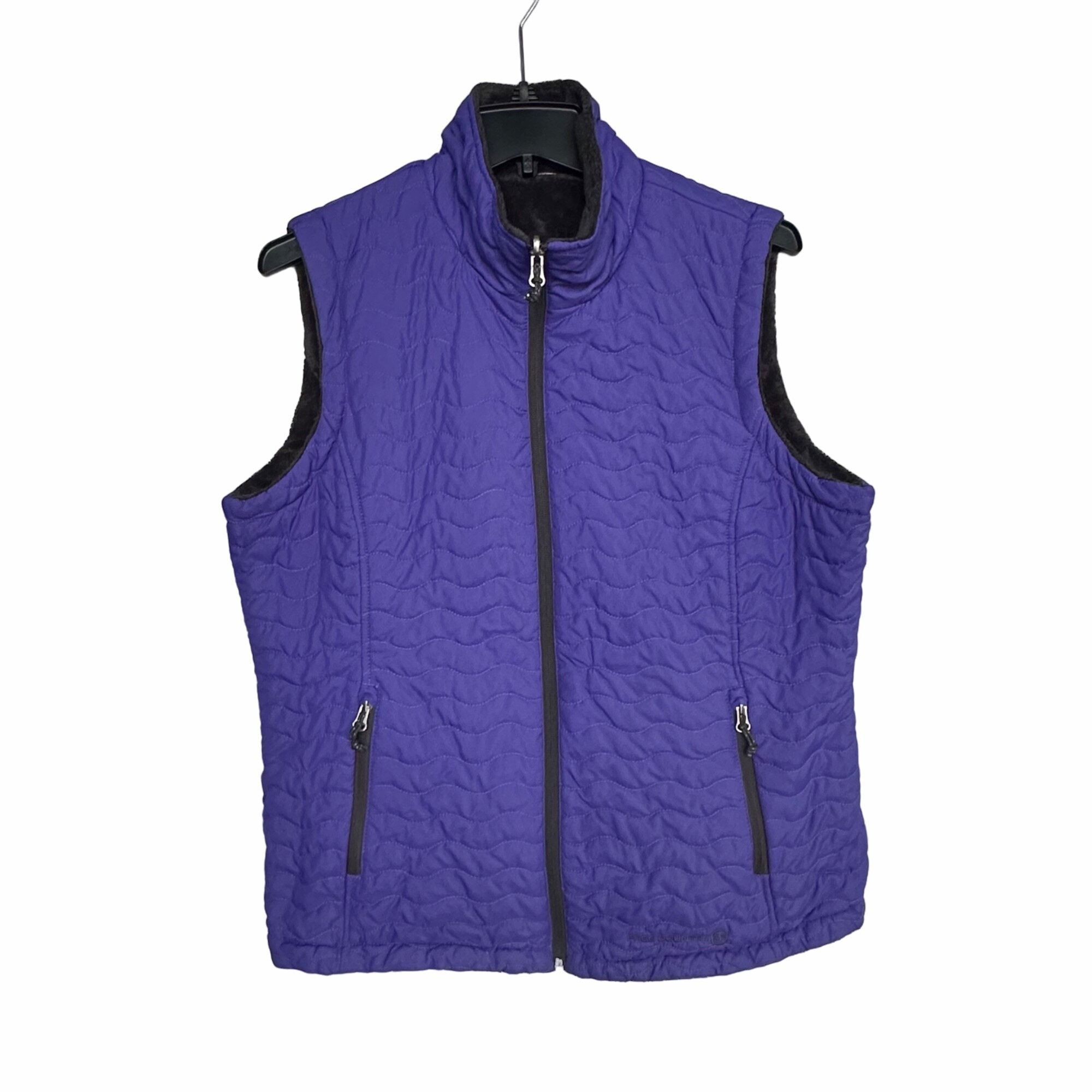 Free Country ✨Free Country Womens Vest Reversible Quilted Purple Faux Fur Size L / US 10 / IT 46 - 1 Thumbnail