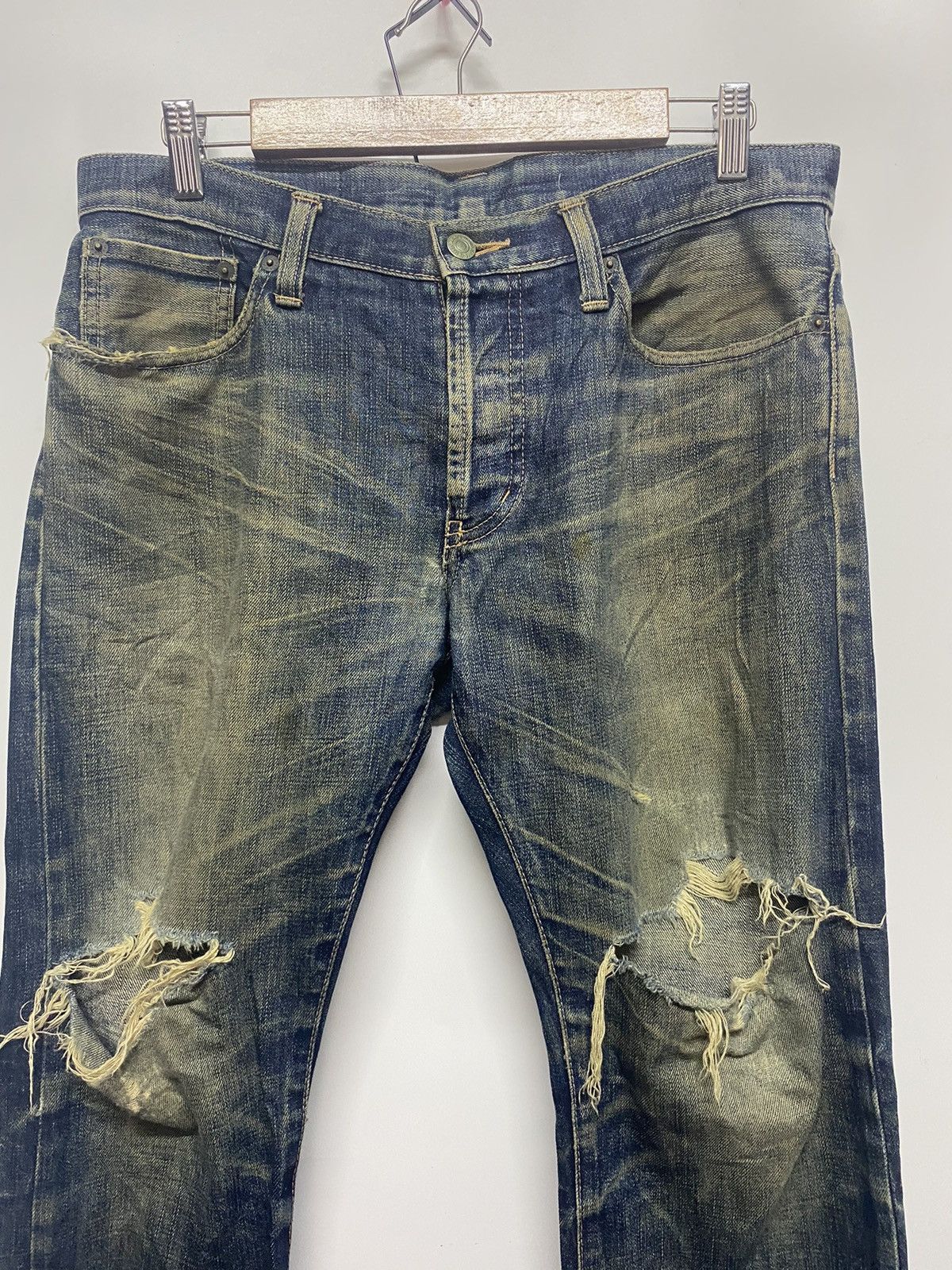 Japanese Brand × Takeo Kikuchi Takeo Kikuchi Distressed Denim Jeans Pants Japan Size US 34 / EU 50 - 3 Thumbnail