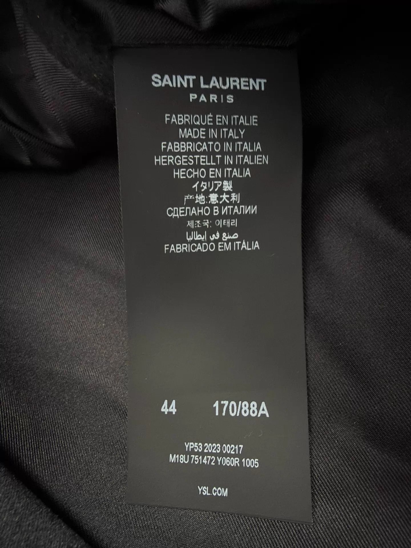Saint Laurent Paris Saint Laurent 23FW Black DB Wide-Shoulder Blazer Size 44R - 5 Thumbnail