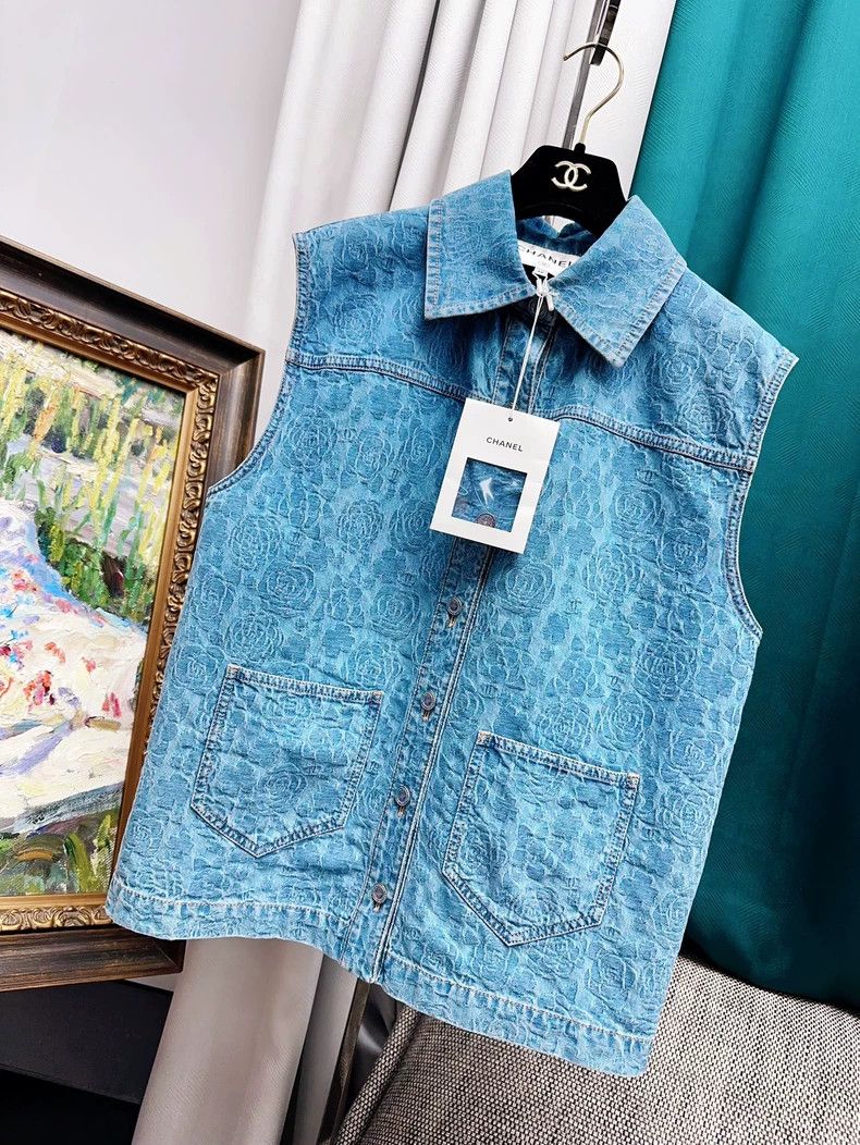 Chanel Chanel 23P Spring and Summer Preview Blue Camellia Sleevel Size XS / US 0-2 / IT 36-38 - 1 Thumbnail