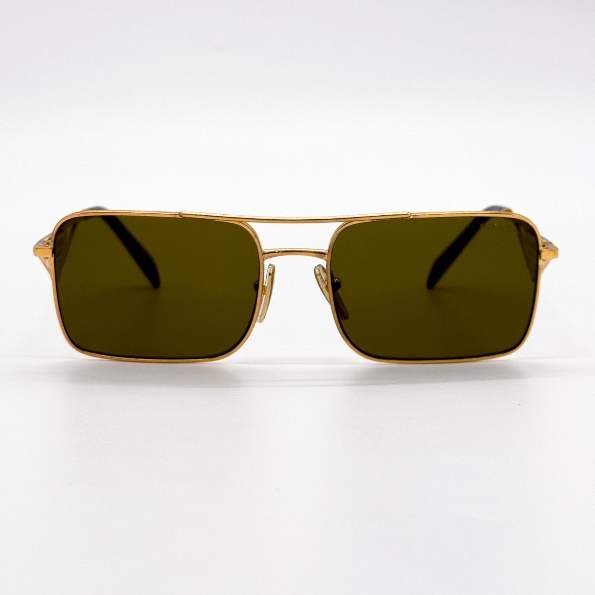 Prada NEW PRADA SPR A52 15N01T SQUARE GOLD PRA52S 15N01T WOMEN Size ONE SIZE - 3 Thumbnail