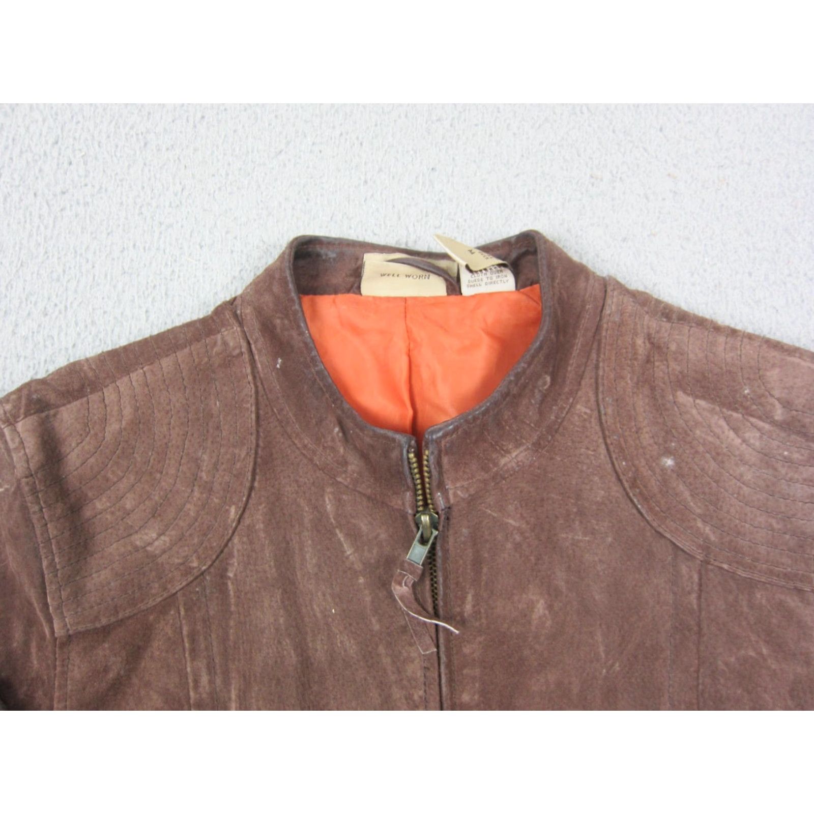 Vintage VINTAGE Ruff Hewn Leather Jacket Womens M Brown Suede Full Zip Size M / US 6-8 / IT 42-44 - 2 Thumbnail