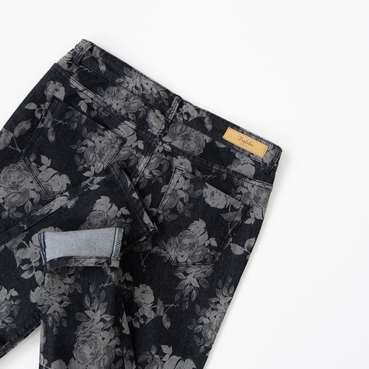Zara Zara Floral Jeggings Black Gray Skinny Stretch Jeans Pants Size 28" / US 6 / IT 42 - 4 Thumbnail