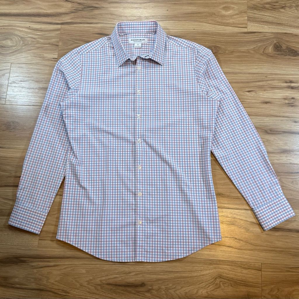 No Fear Mizzen+Main Men’s M Trim Plaid Performance Shirt Size US M / EU 48-50 / 2 - 1 Thumbnail