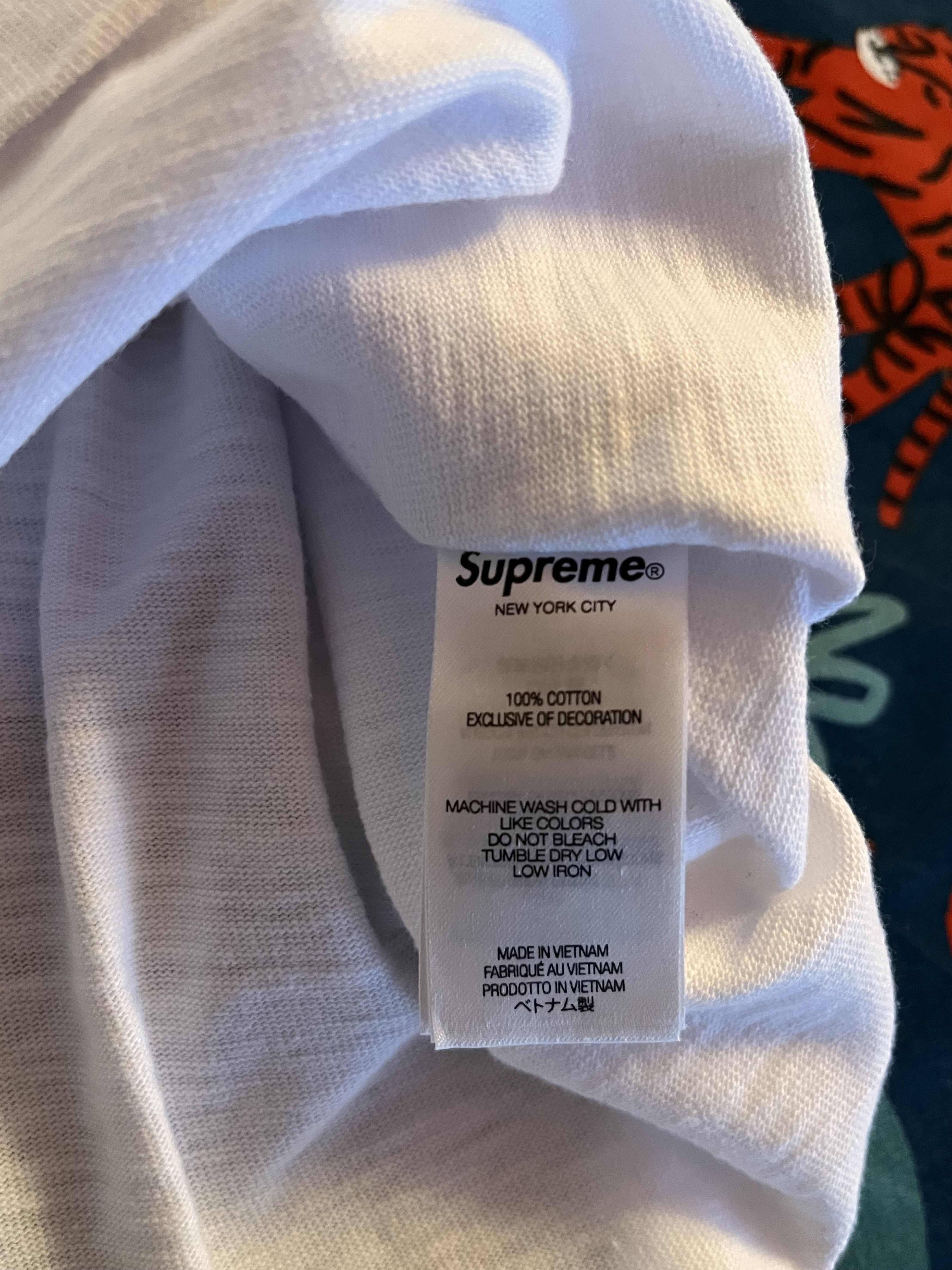 Supreme Supreme Pocket Tee White Size US L / EU 52-54 / 3 - 5 Thumbnail