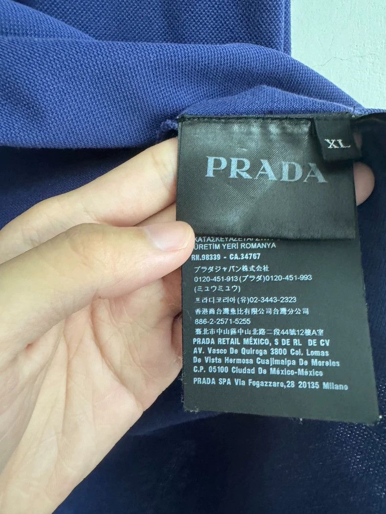 Prada Prada Dark blue striped polo Size US XL / EU 56 / 4 - 4 Thumbnail