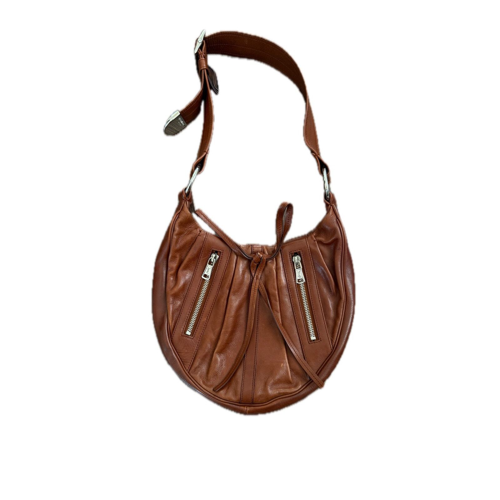 Yves Saint Laurent Y2K Tom Ford Era YSL Rive Gauche Brown Hobo Bag 