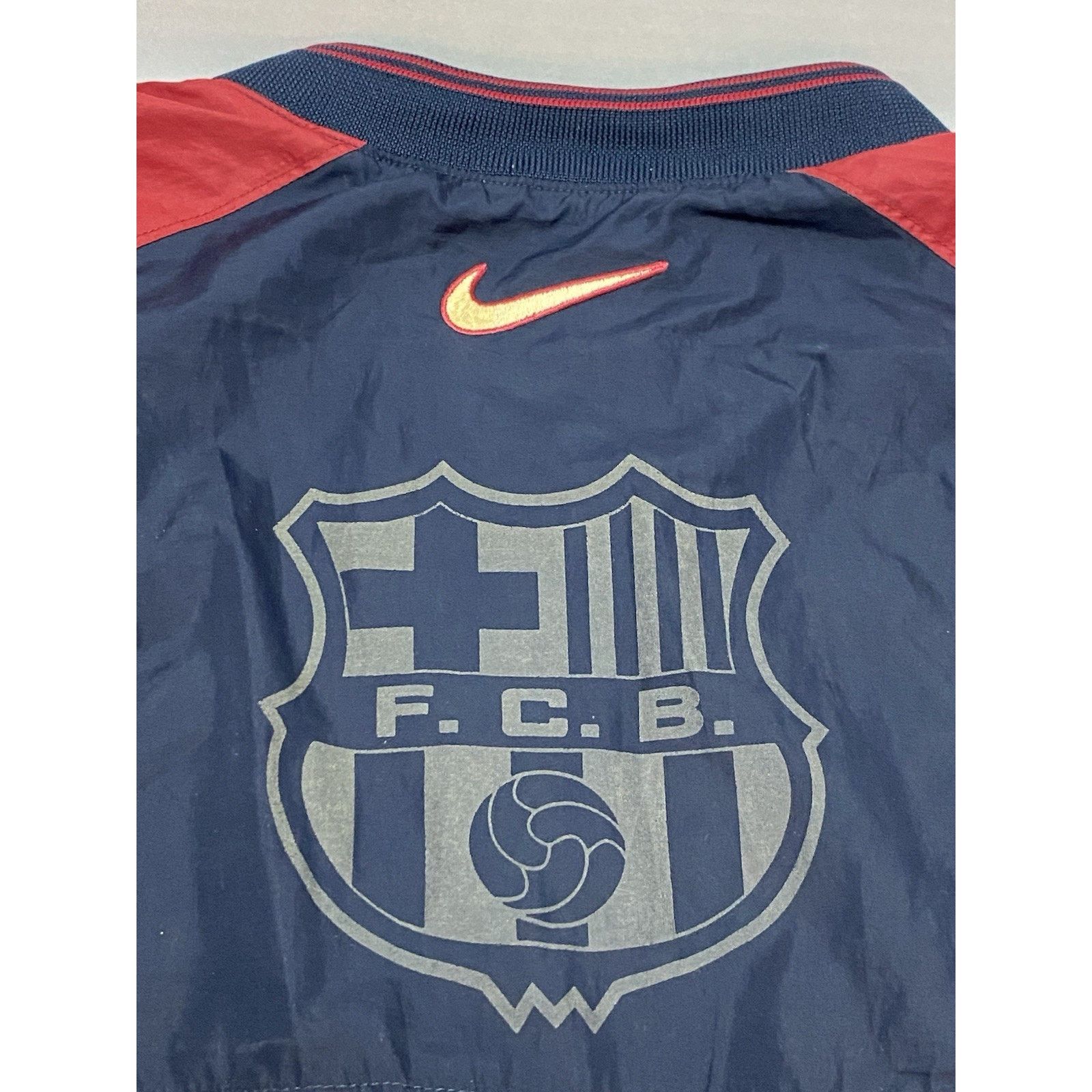 Nike Vtg Barcelona Training Top Jacket Raincoat 1990's Nike Sz XL Size US XL / EU 56 / 4 - 8 Thumbnail