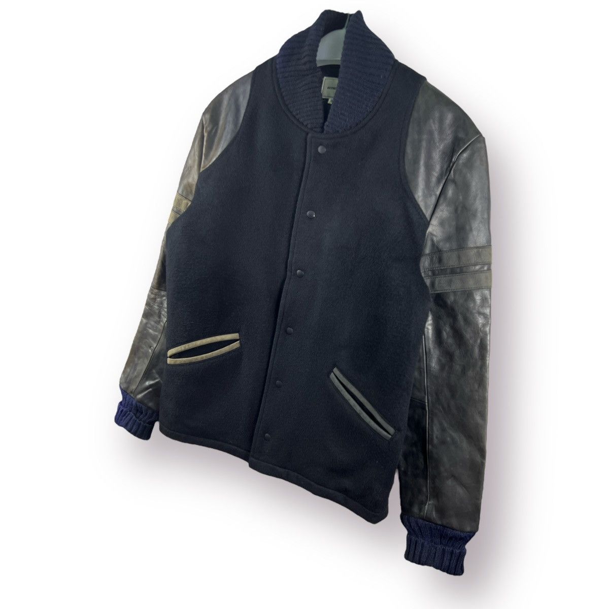 Other ⚡️ ACOUSTIC VINTAGE DISTRESSED VARSITY LEATHER JACKET - M Size US M / EU 48-50 / 2 - 2 Thumbnail