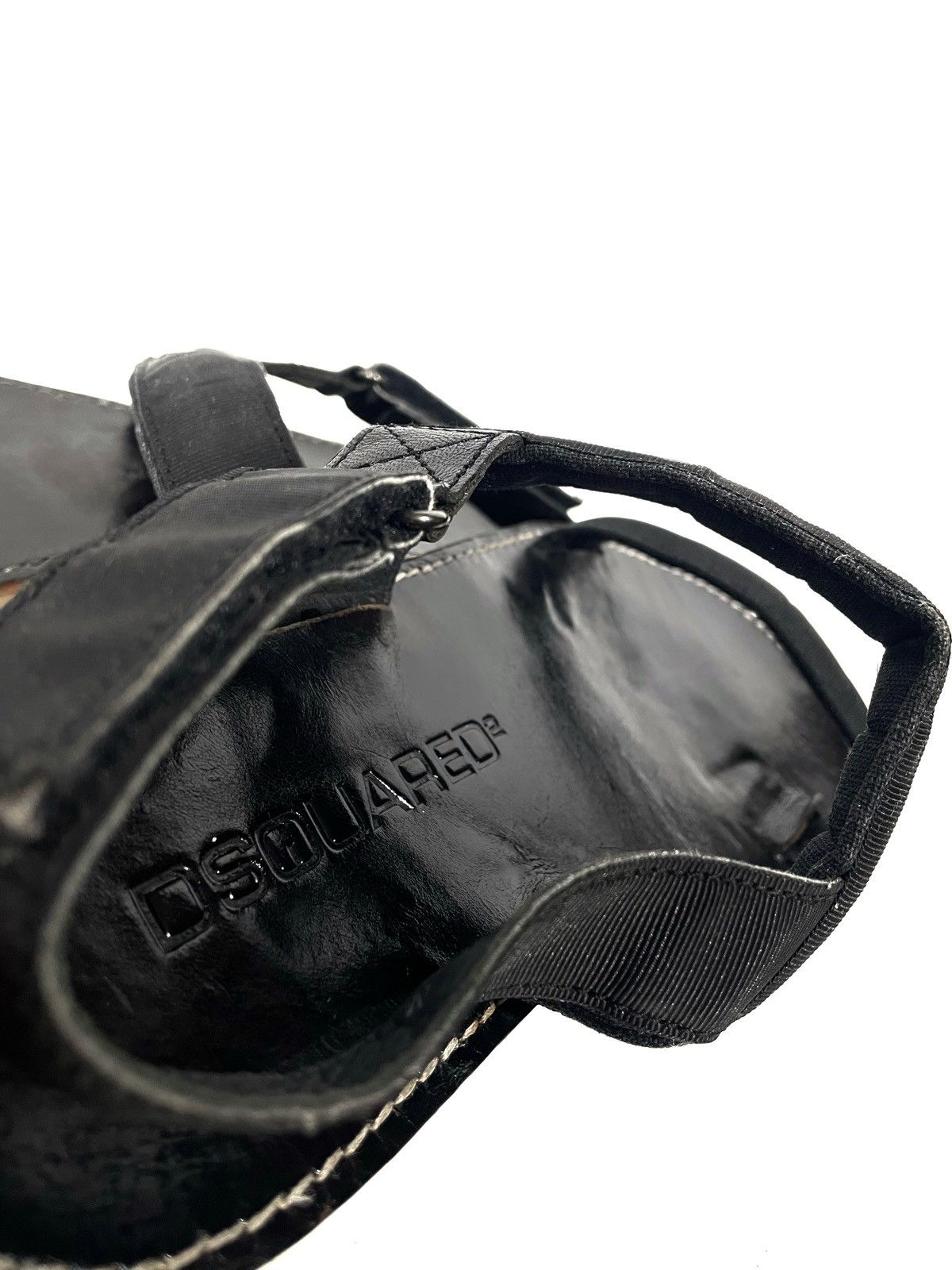 Dsquared2 Men Black Leather Dsquared2 Sandals Made In Italy Size 42 Size US 9 / EU 42 - 6 Thumbnail