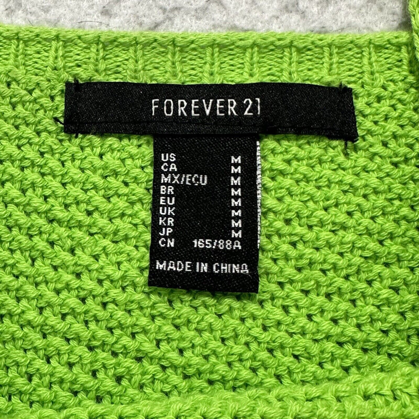 Forever 21 Forever 21 Medium Cropped Tank Top Knit Lime Green Cotton Size M / US 6-8 / IT 42-44 - 6 Thumbnail