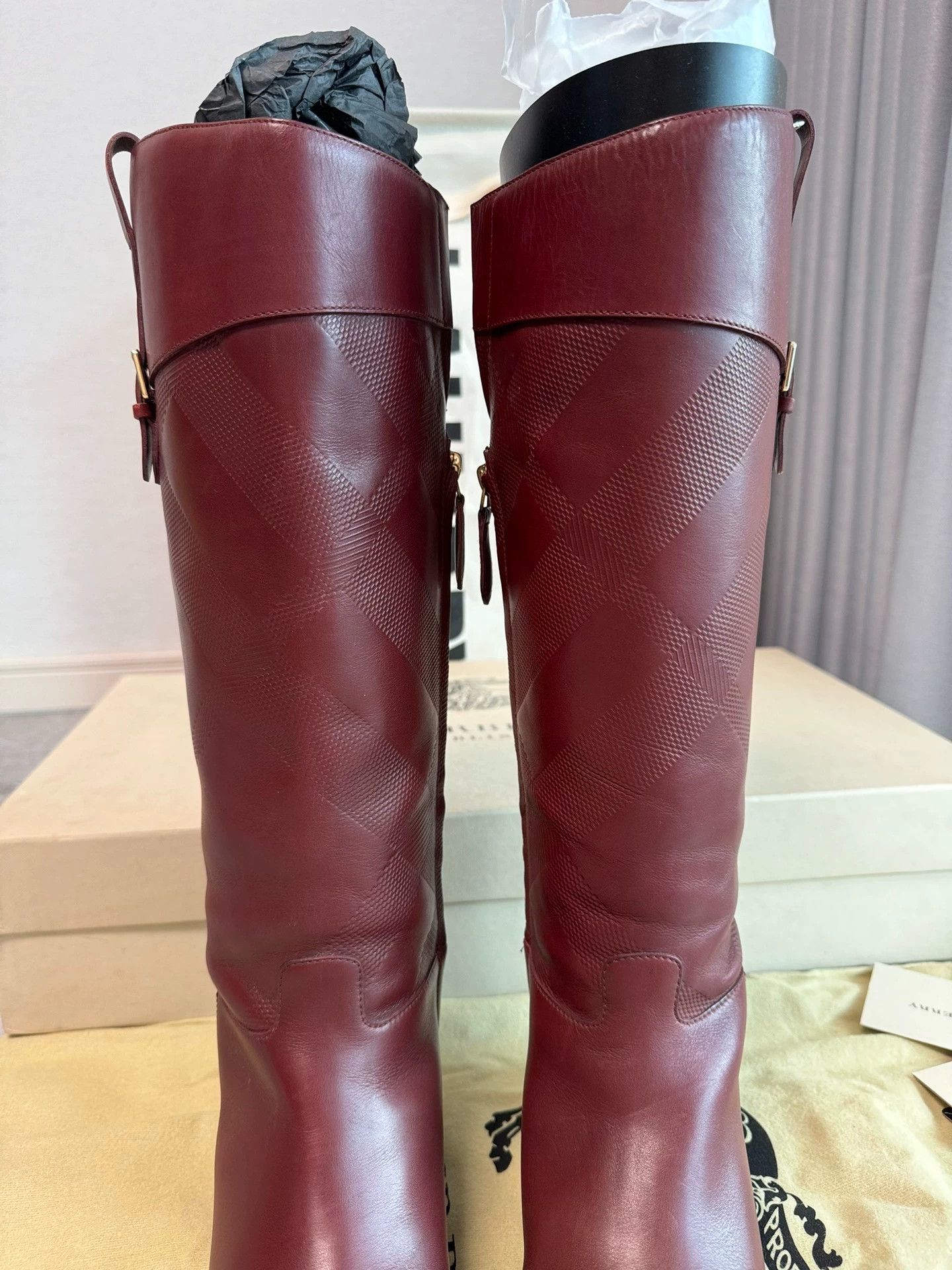 Burberry Burberry riding boots Angora Red EU38 Size US 7.5 / IT 37.5 - 8 Thumbnail