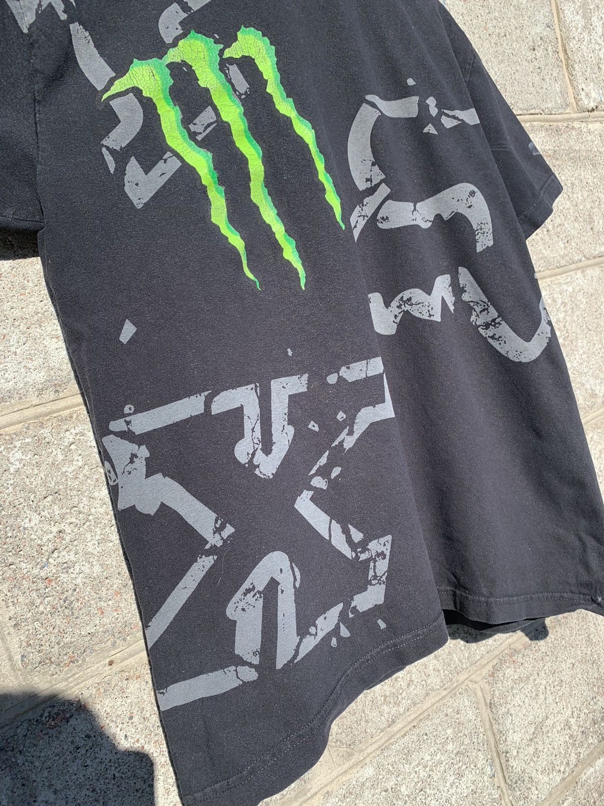 Fox Racing × Vintage Vintage Fox X Monster Energy Collaboration Rare Shirt Size US L / EU 52-54 / 3 - 4 Thumbnail