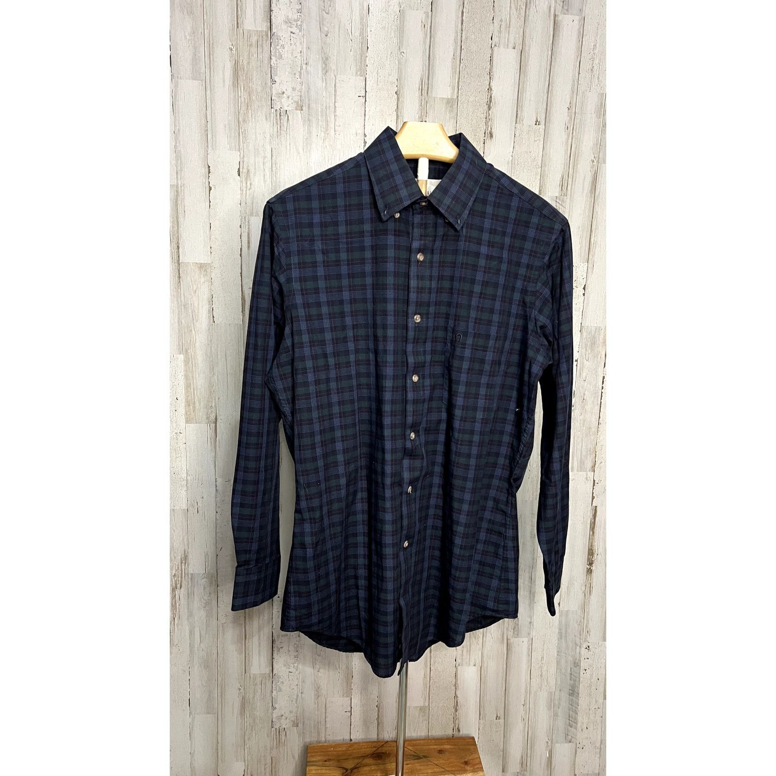Etienne Aigner Etienne Aigner Men's Plaid Long Sleeve Button-Up Shirt Size US S / EU 44-46 / 1 - 2 Thumbnail