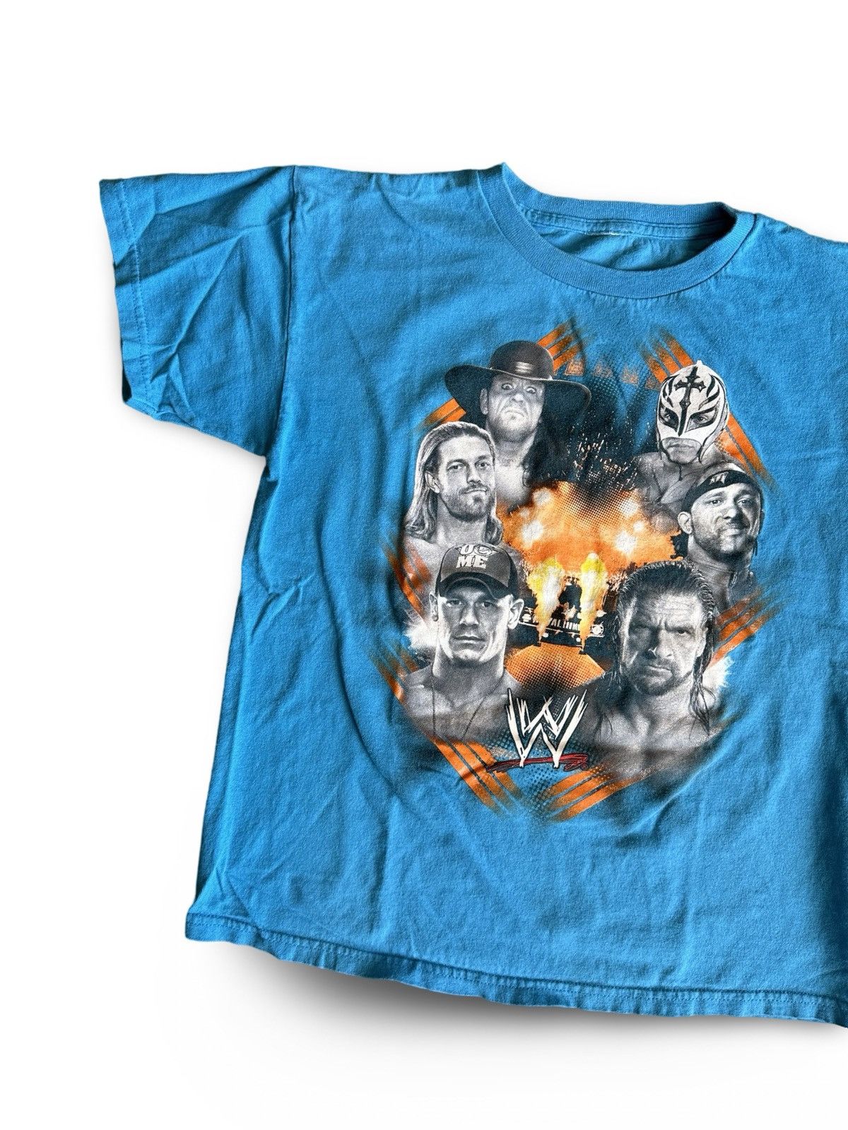 Vintage × WWE Blue WWE T-shirt Size US M / EU 48-50 / 2 - 2 Thumbnail