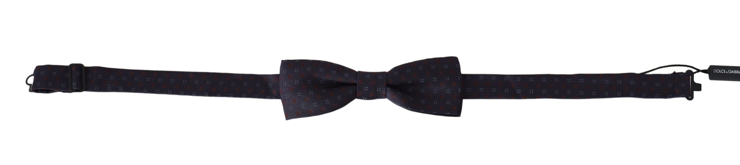 Dolce & Gabbana Stunning Gray Patterned Silk Bow Men's Tie Size ONE SIZE - 1 Preview