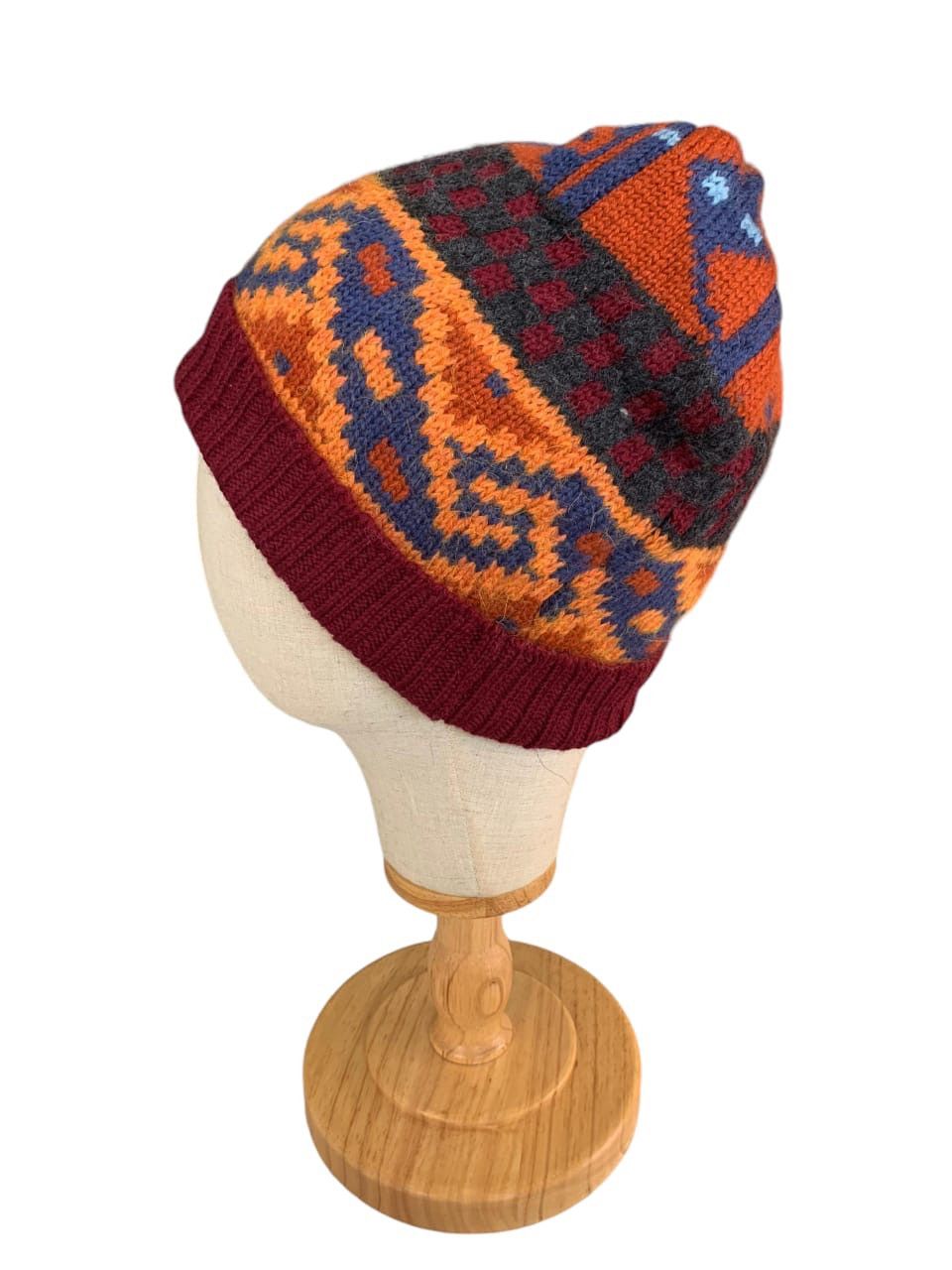 Japanese Brand HIPPIES STYLE 🌈 Multicolour knit Beanie Hat Size ONE SIZE - 8 Thumbnail