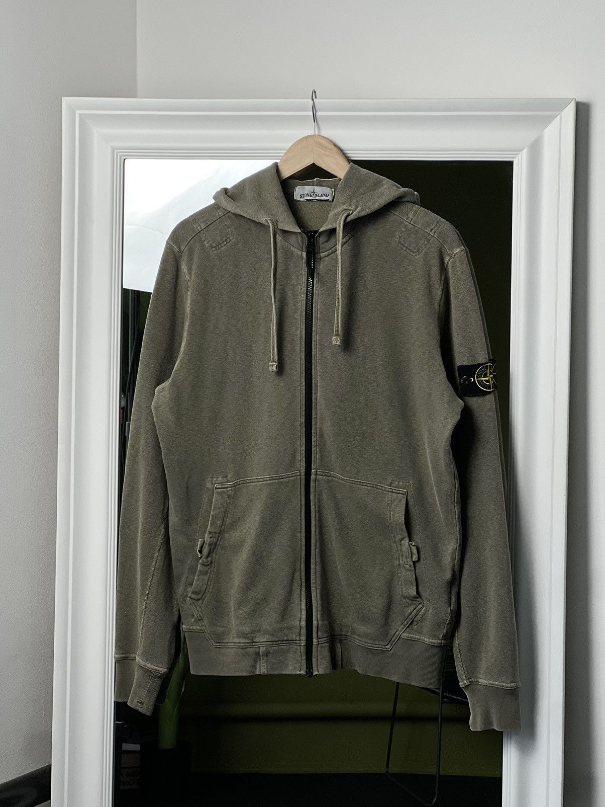 Designer × Stone Island Stone Island Khaki Green Hoodie L — Perfect Condition Size US L / EU 52-54 / 3 - 4 Thumbnail