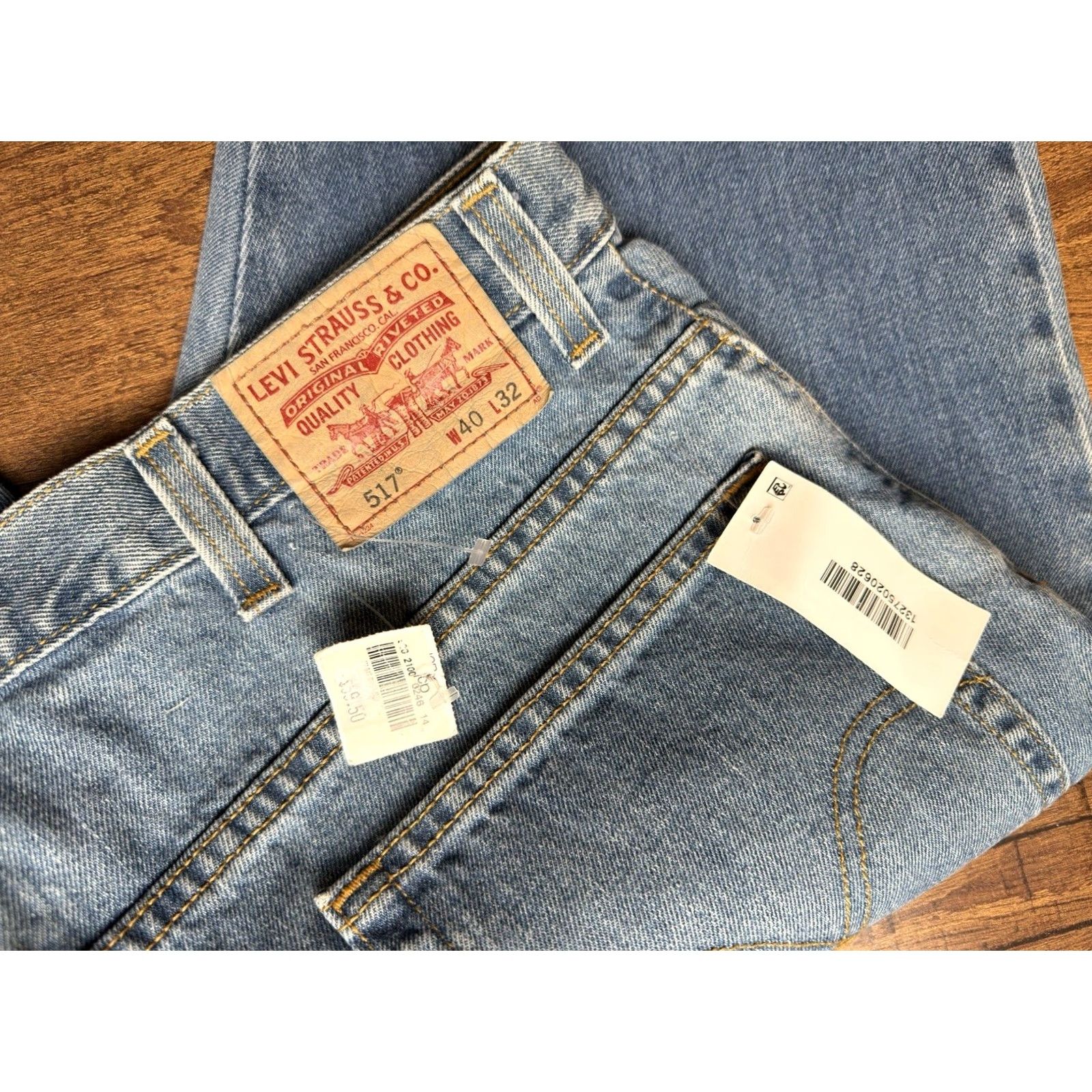 Levi's VINTAGE Levi's 517 Jeans Mens 40x32 Blue Bootcut Western Y2K NWT Size US 40 / EU 56 - 4 Thumbnail