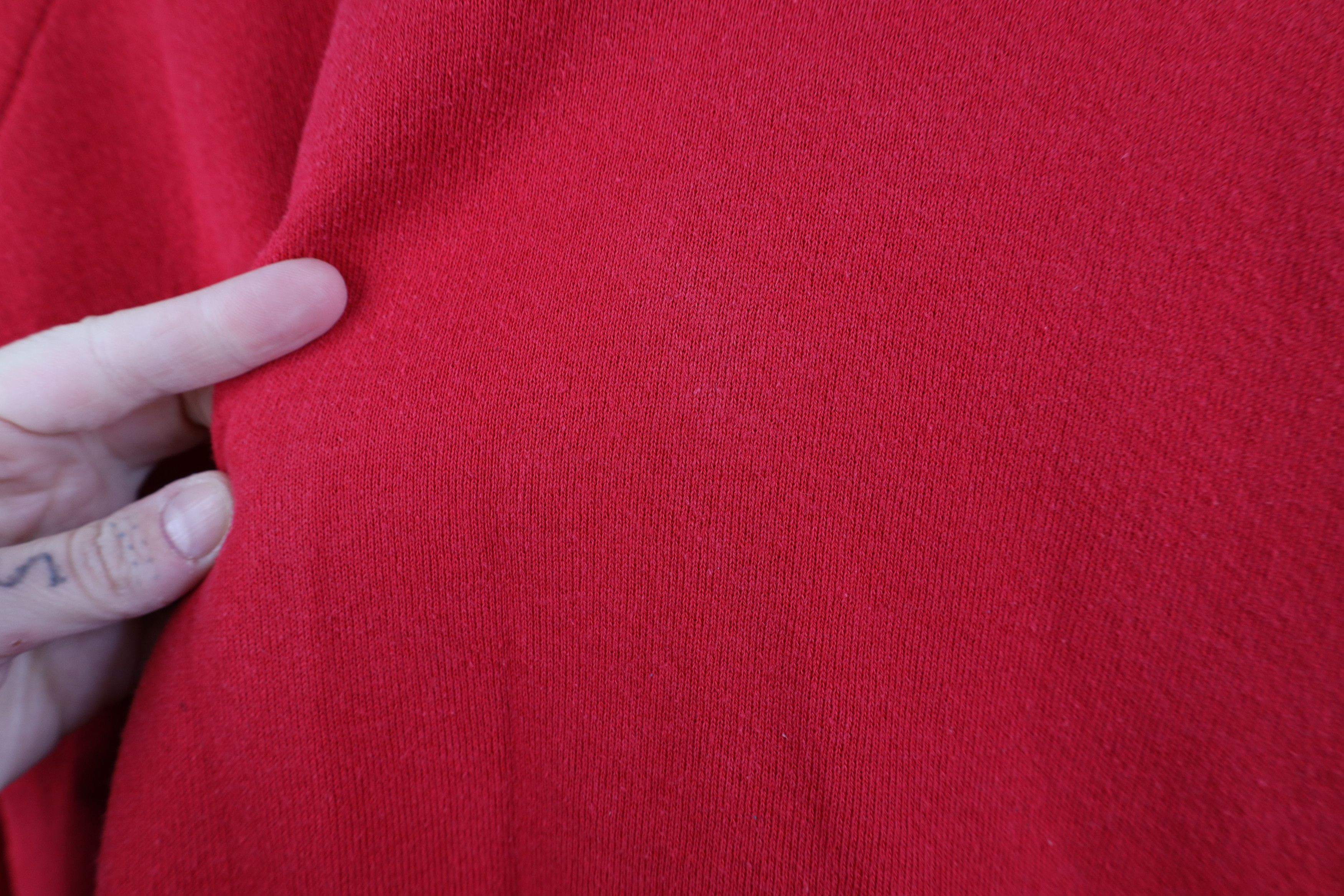 Vintage Vintage 90s Streetwear Faded Blank Crewneck Sweatshirt Red Size XL / US 12-14 / IT 48-50 - 6 Thumbnail