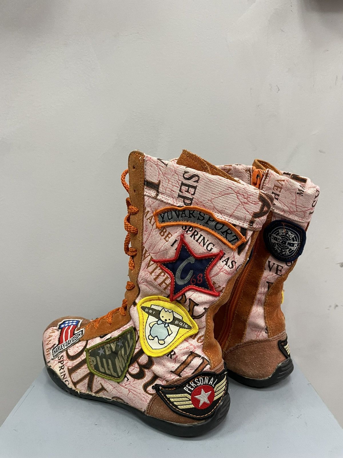 Hysteric Glamour × Vintage Racing moto patch work racing hystericglamour style boots Size US 7 / IT 37 - 6 Thumbnail