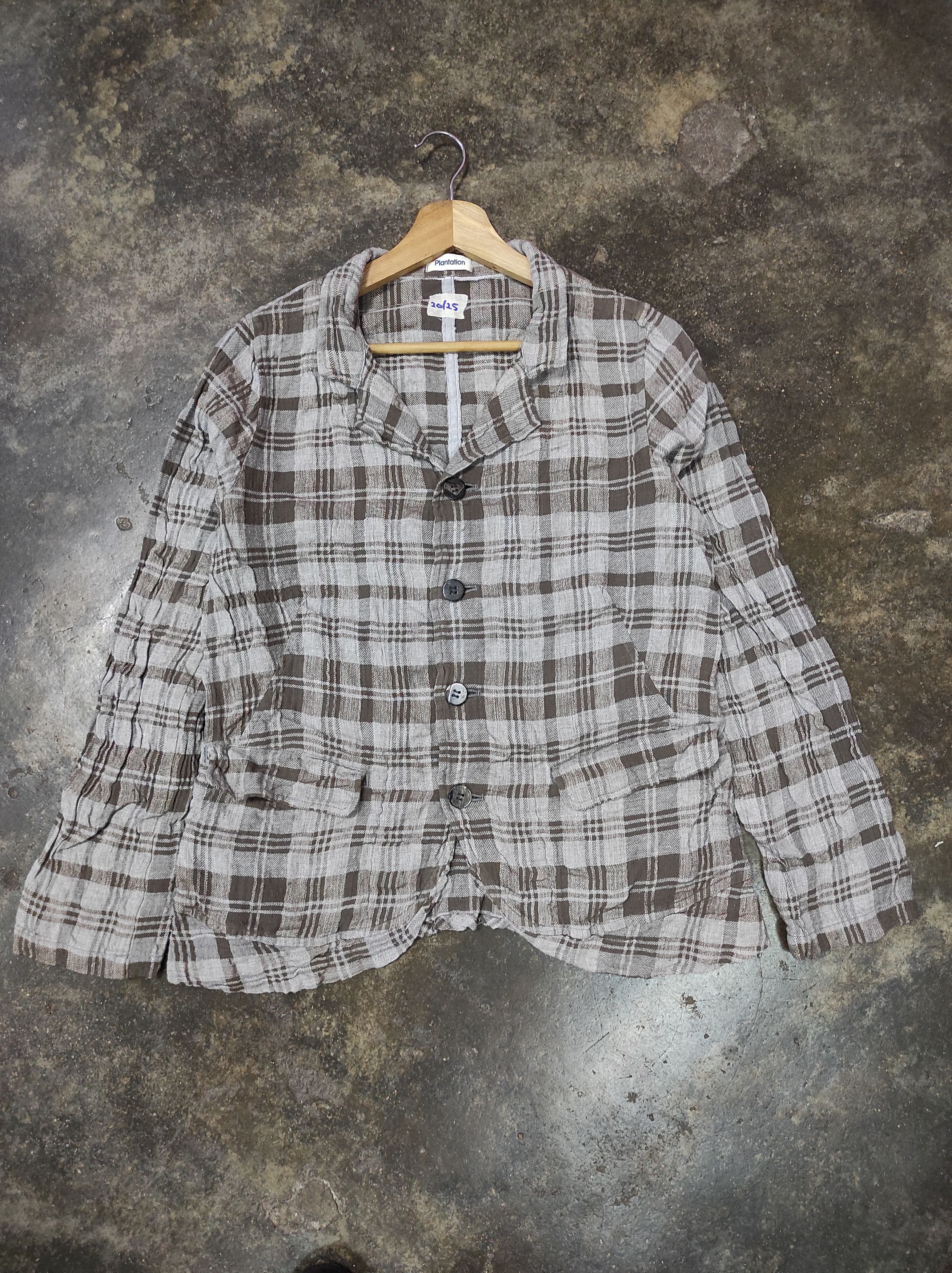 Issey Miyake PLANTATION PLAID COAT JACKET Size M / US 6-8 / IT 42-44 - 1 Thumbnail