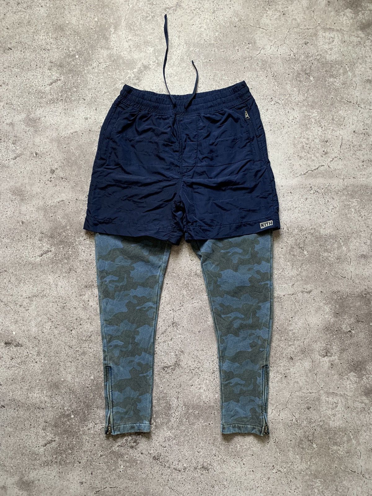 Kith Kith Nylon Shorts - Sweatpants Navy Camo Joggers Size US 34 / EU 50 - 1 Thumbnail