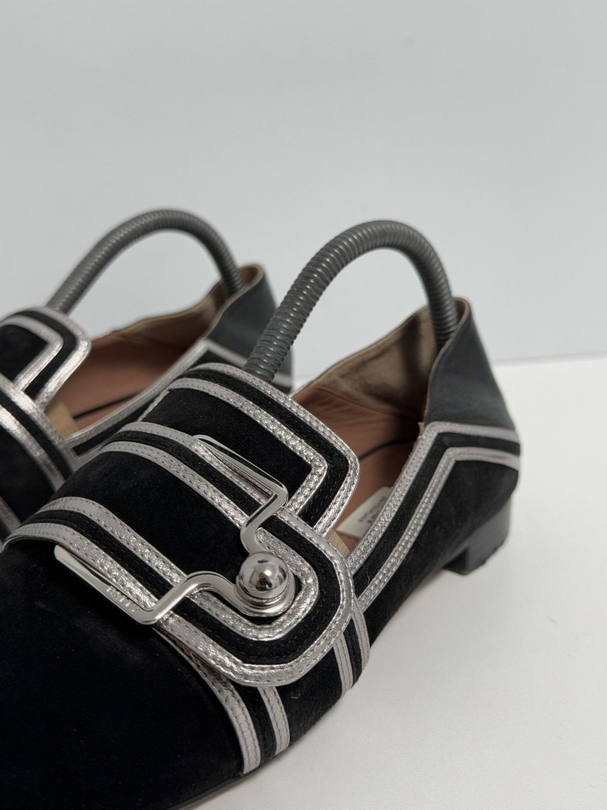 Bally Bally Maelle Black Leather and Suede Loafers Size US 9 / IT 39 - 4 Thumbnail