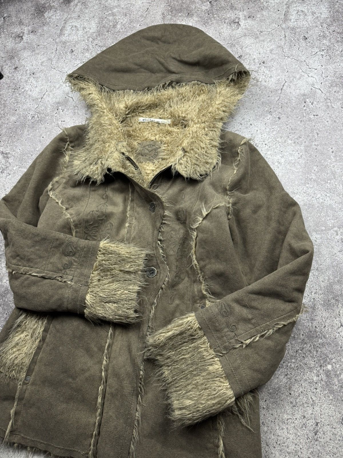 Japanese Brand Avant Garde vintage Fur Zip Hoodie Nile Atelier elf style Size US S / EU 44-46 / 1 - 5 Thumbnail