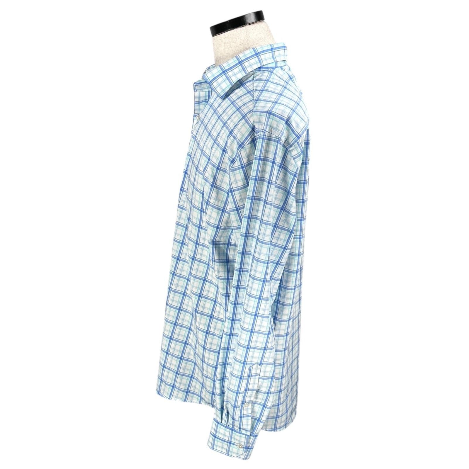 Peter Millar Peter Millar Crown Shirt Men's Large Blue Plaid Button-Up Size US L / EU 52-54 / 3 - 4 Thumbnail
