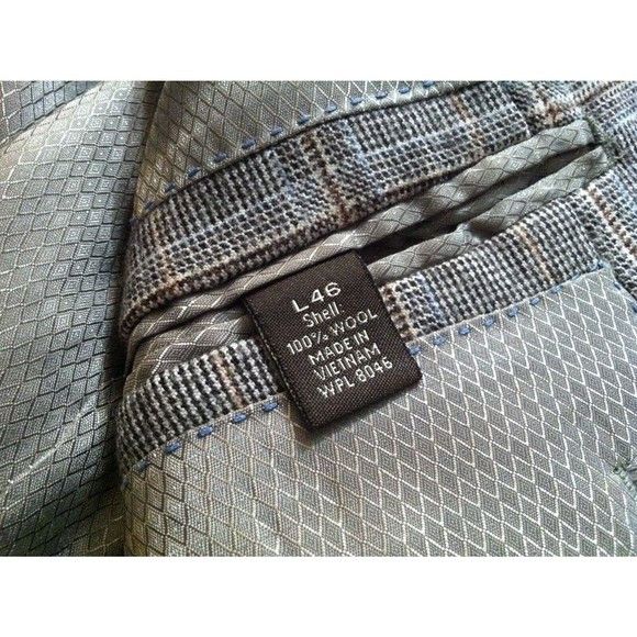 Tasso Elba TASSO ELBA MEN'S BROWN 100%WOOL SPORT COAT BLAZER SIZE: 46L Size 46L - 8 Thumbnail