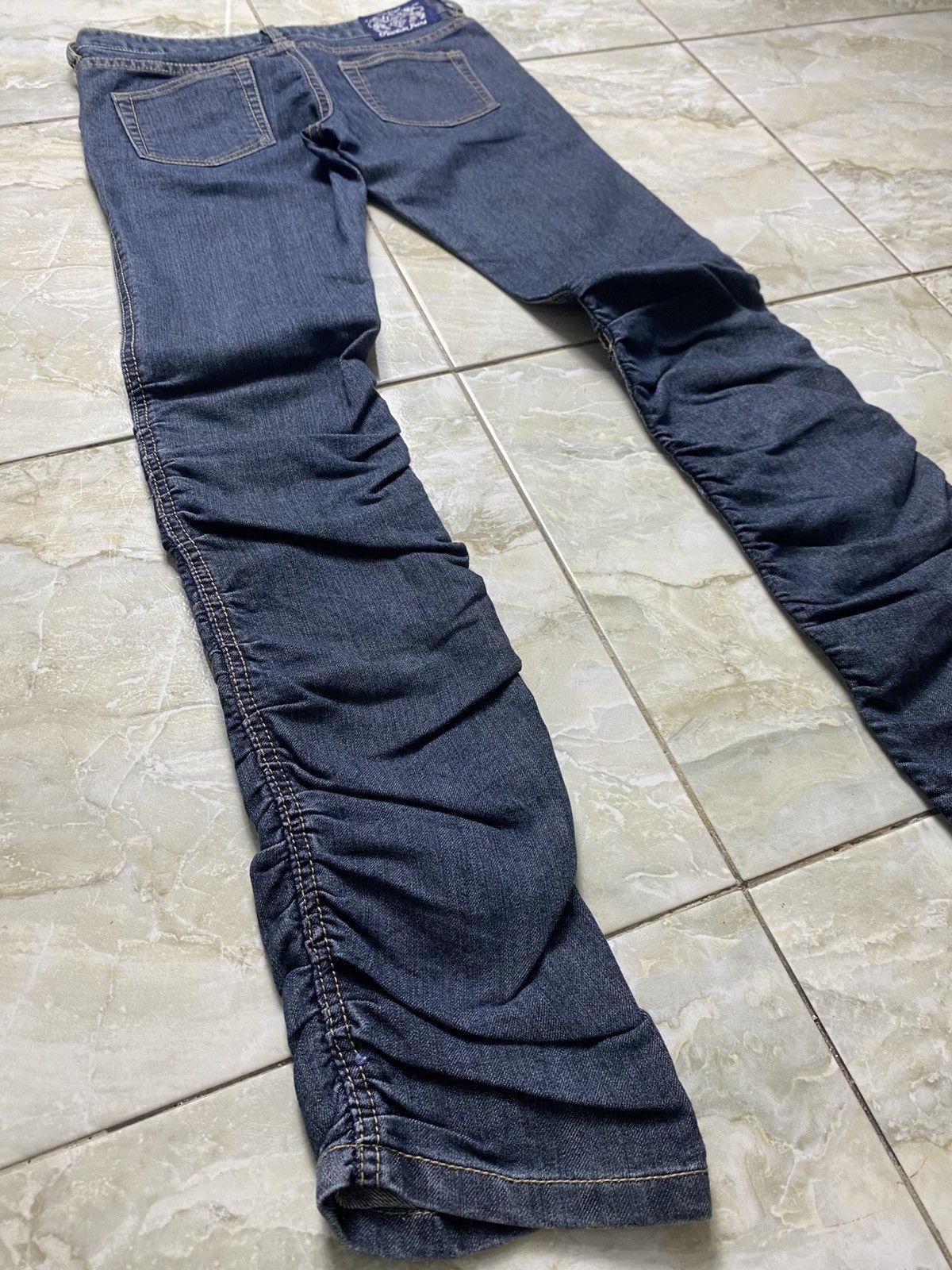 Japanese Brand Chuccocox Premium Wrinkle Skinny Jeans Size 30" / US 8 / IT 44 - 12 Thumbnail