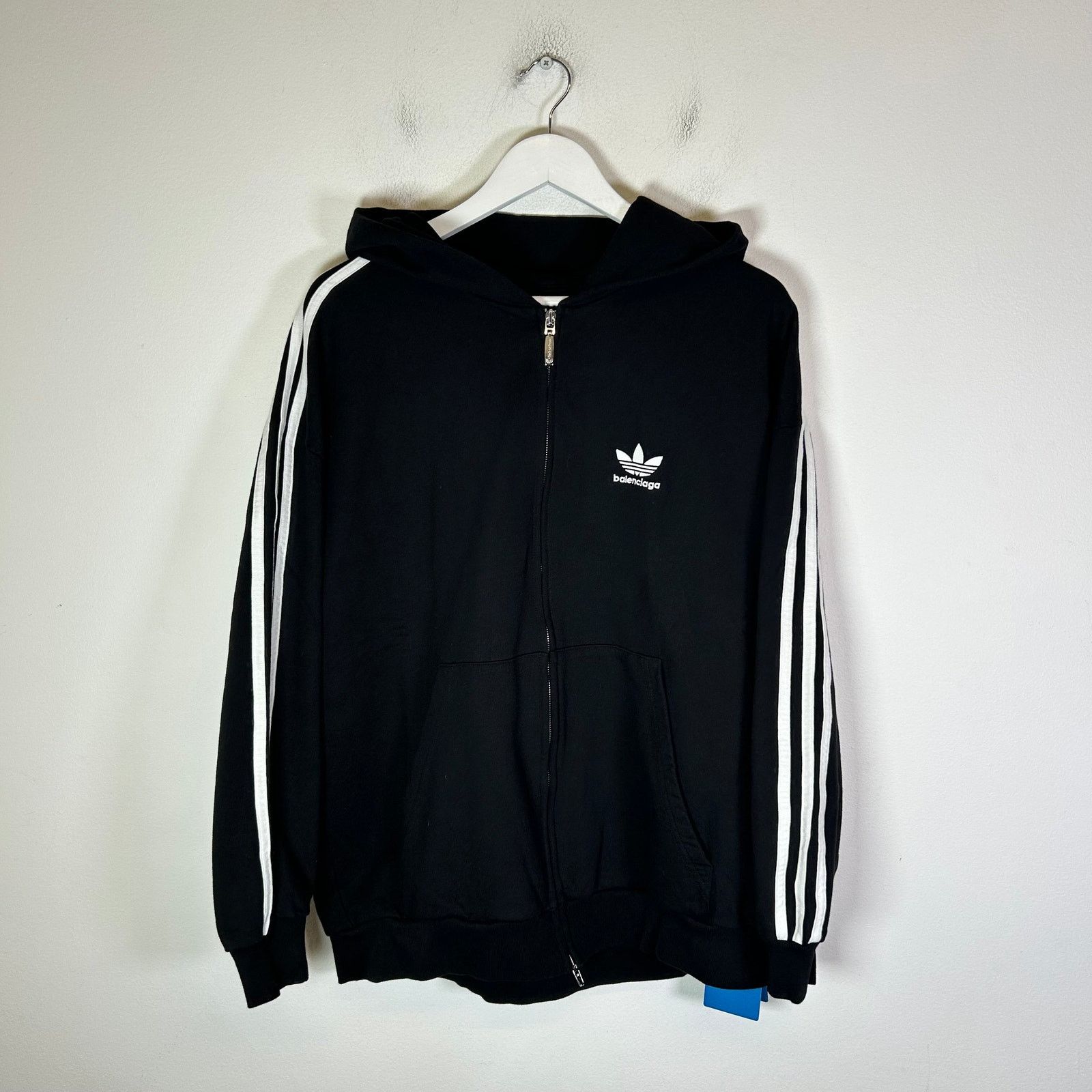 Balenciaga Balenciaga Adidas Black Zip Hoodie - dmc | Grailed
