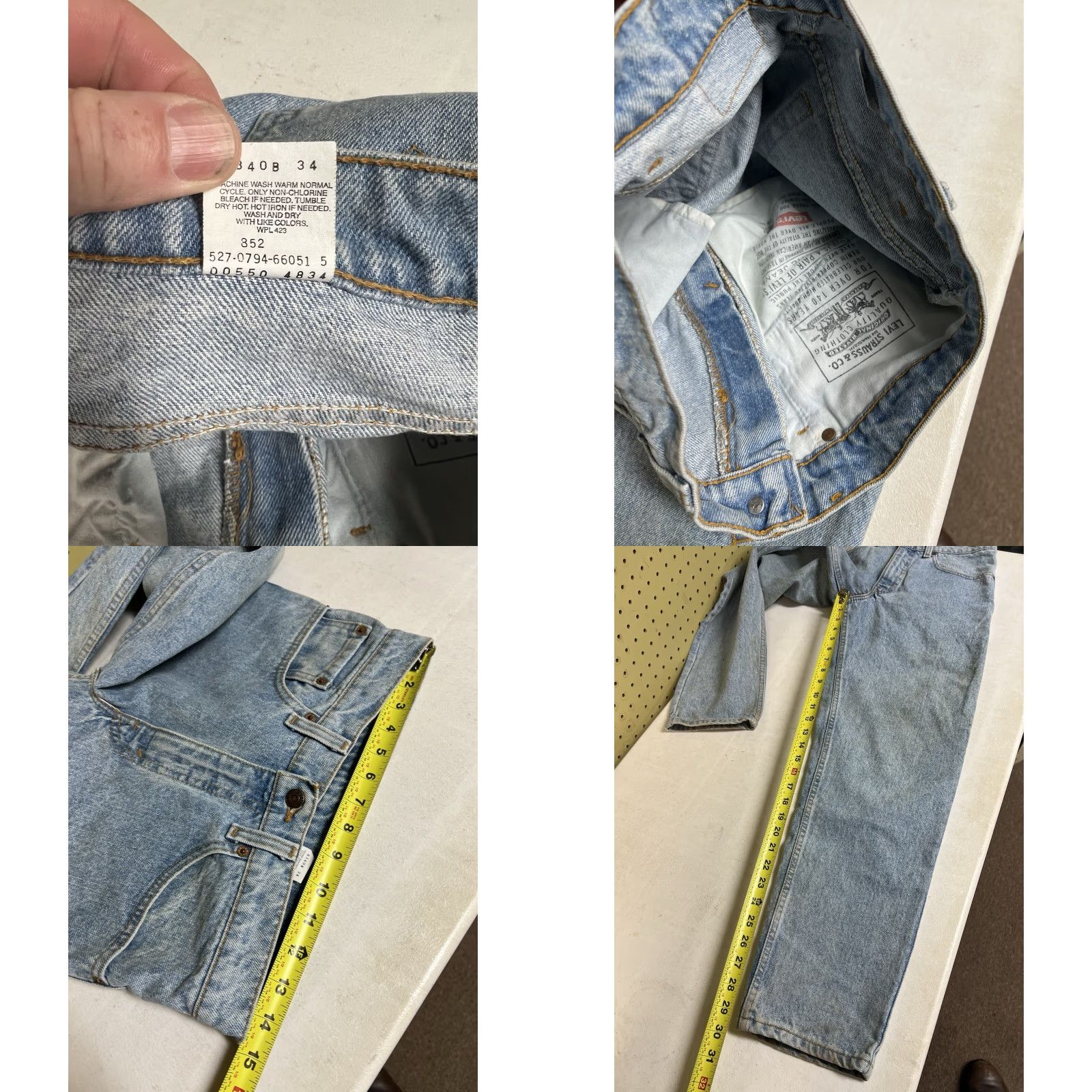 Levi's VINTAGE Levi's Jeans 550 Mens 30x30 Blue Light Relaxed Fit Denim USA Made Size US 30 / EU 46 - 8 Thumbnail