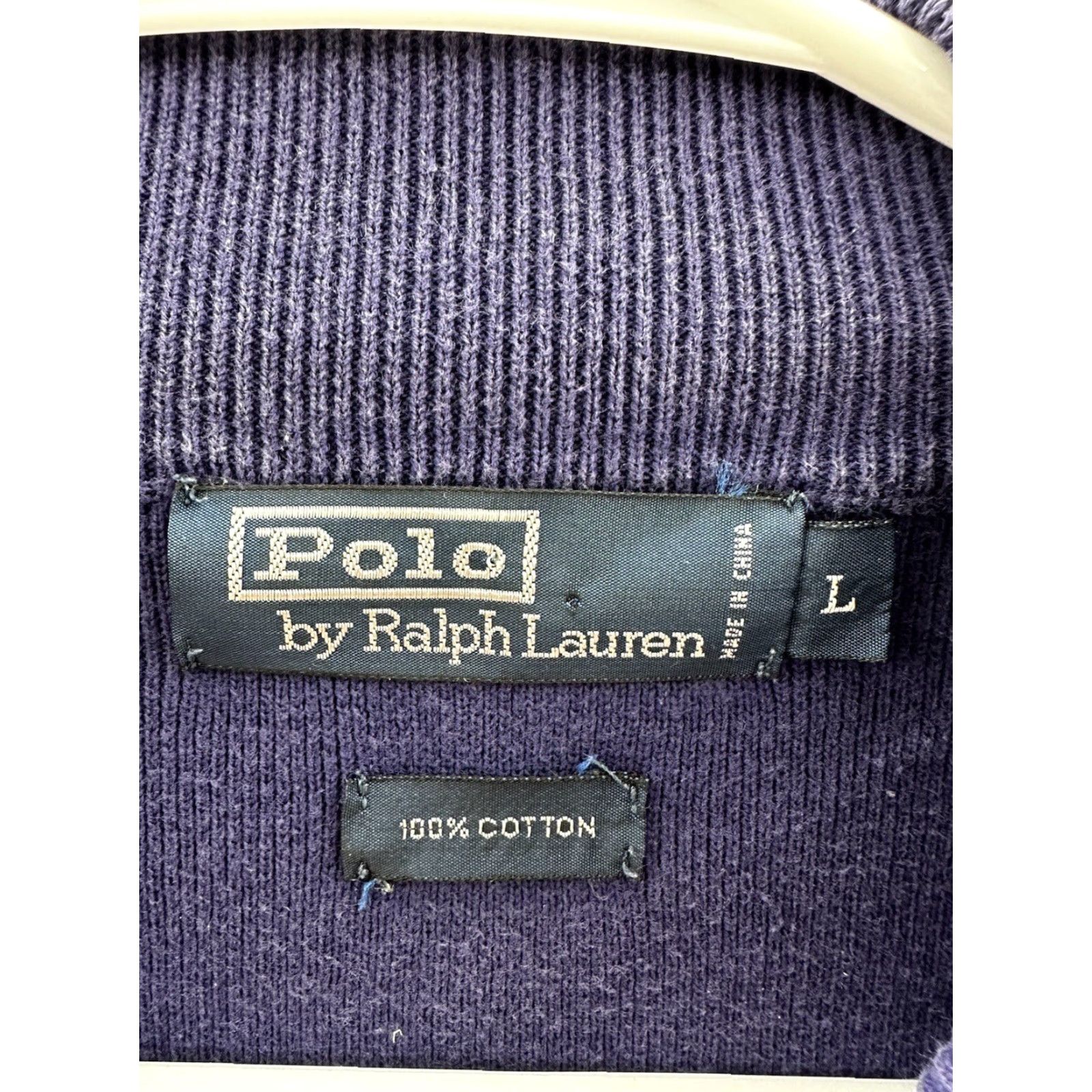Ralph Lauren VINTAGE Polo by Ralph Lauren Womens Top L Blue Mock Neck Long Sleeve Polo by Ralph Lauren Size L / US 10 / IT 46 - 4 Thumbnail