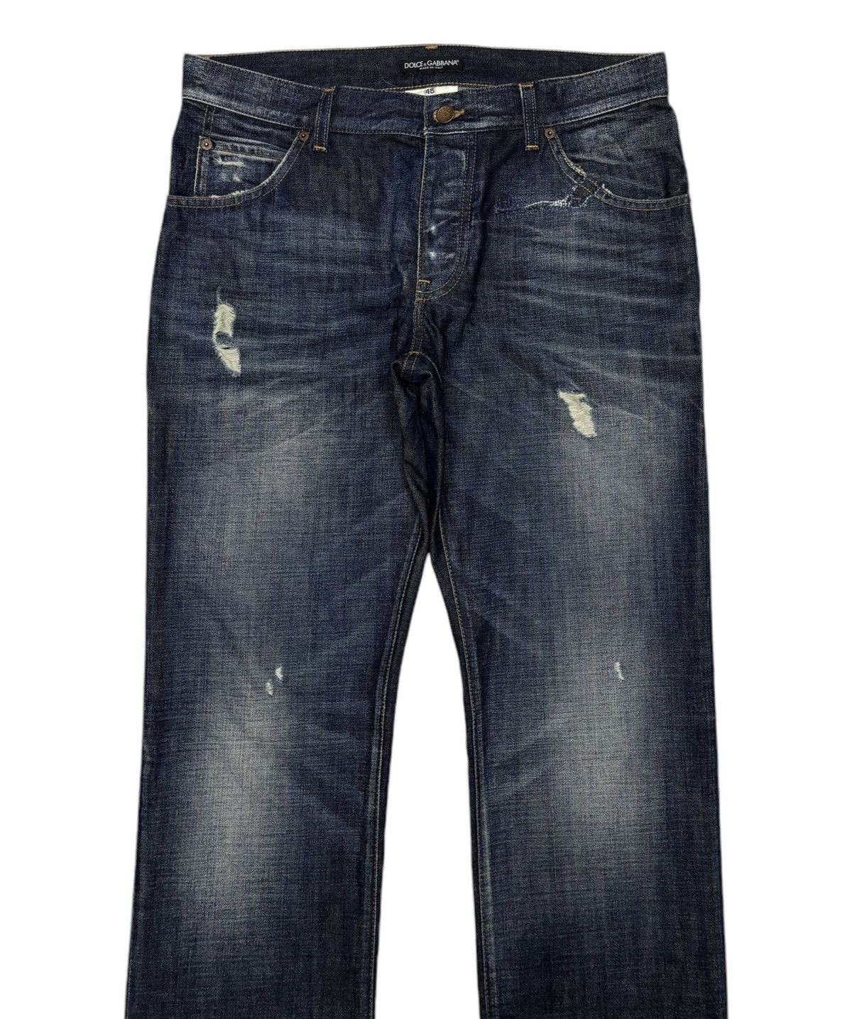 Dolce & Gabbana 🔥DOLCE & GABBANA BLUE DISTRESSED DENIM JEANS Size US 34 / EU 50 - 3 Thumbnail