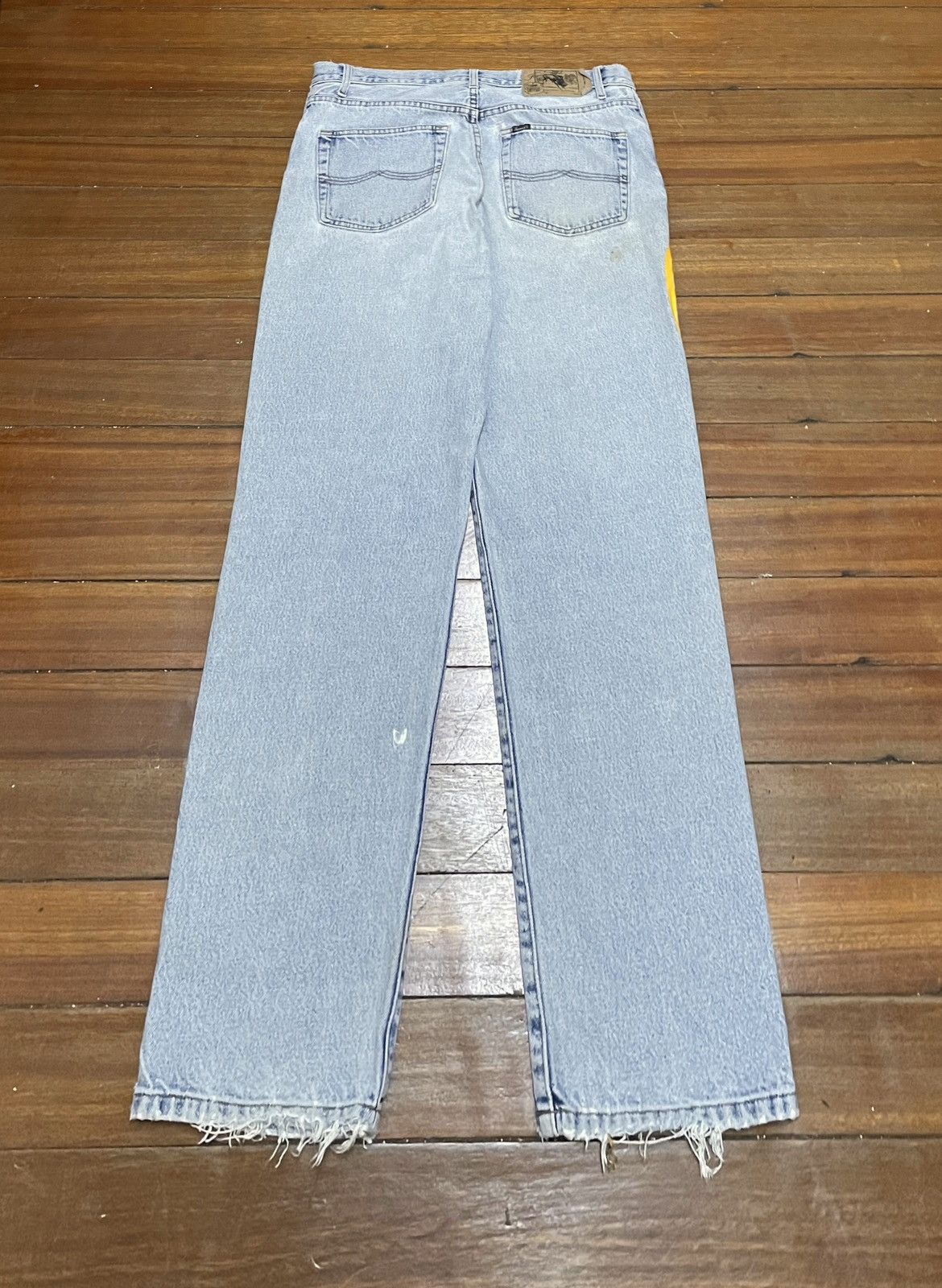 Japanese Brand × Vintage Rare Design Vintage Nostalgia Dungarees Cowboy Jeans 1990s Size US 36 / EU 52 - 2 Thumbnail