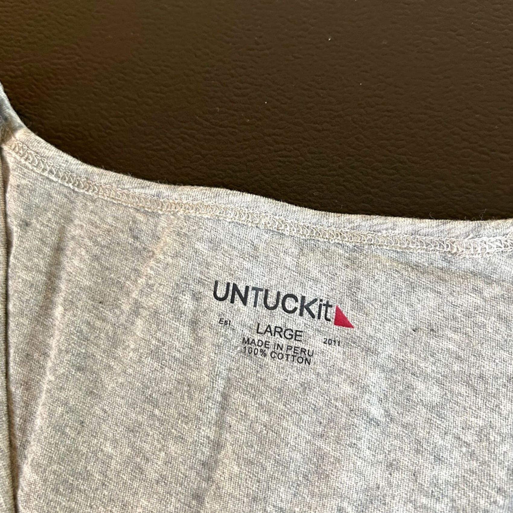 UNTUCKit UNTUCKit Condesa T-Shirt Scoop Neck Short Sleeve Casual Gray Womens Large New Size L / US 10 / IT 46 - 4 Thumbnail