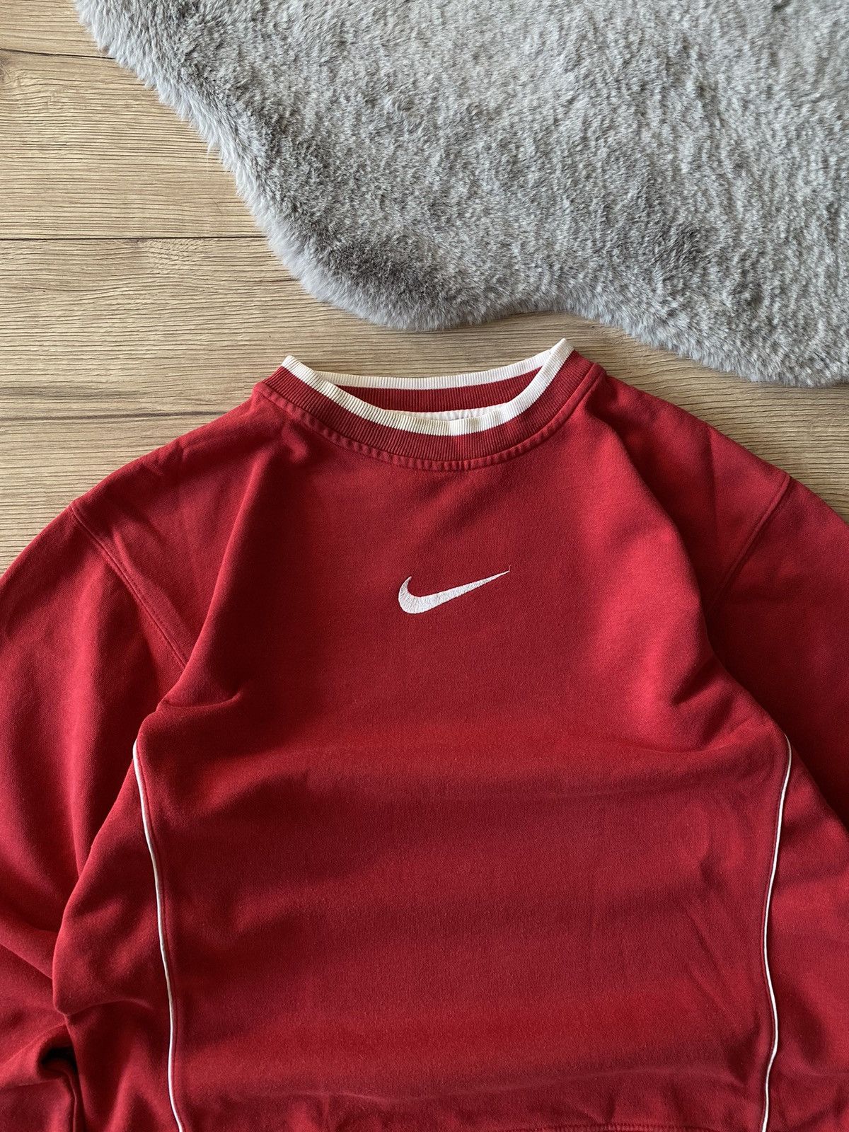 Nike × Vintage NIKE CENTER SWOOSH BOXY DRILL Y2K VINTAGE SWEATSHIRT Size US S / EU 44-46 / 1 - 3 Thumbnail