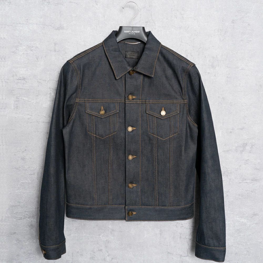 Saint Laurent Paris o1s1wg111224 Fitted Denim Jacket in Blue Size US M / EU 48-50 / 2 - 1 Thumbnail