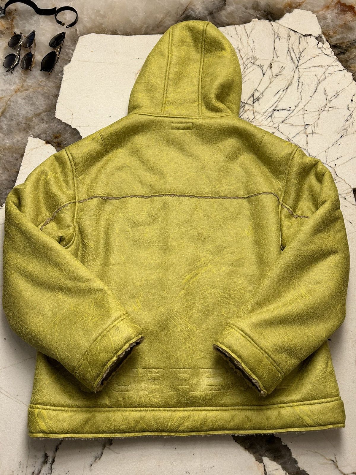 Supreme Faux Leather Shearling Hooded Jacket SS23 Size US XL / EU 56 / 4 - 21 Thumbnail