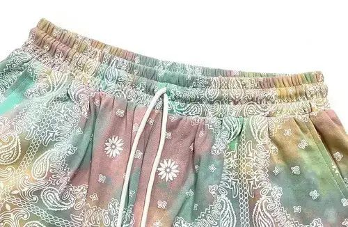 Japanese Brand 21SS Tokyo Union Multi Color Bandana Paisley Sweat Shorts Size US 32 / EU 48 - 4 Thumbnail