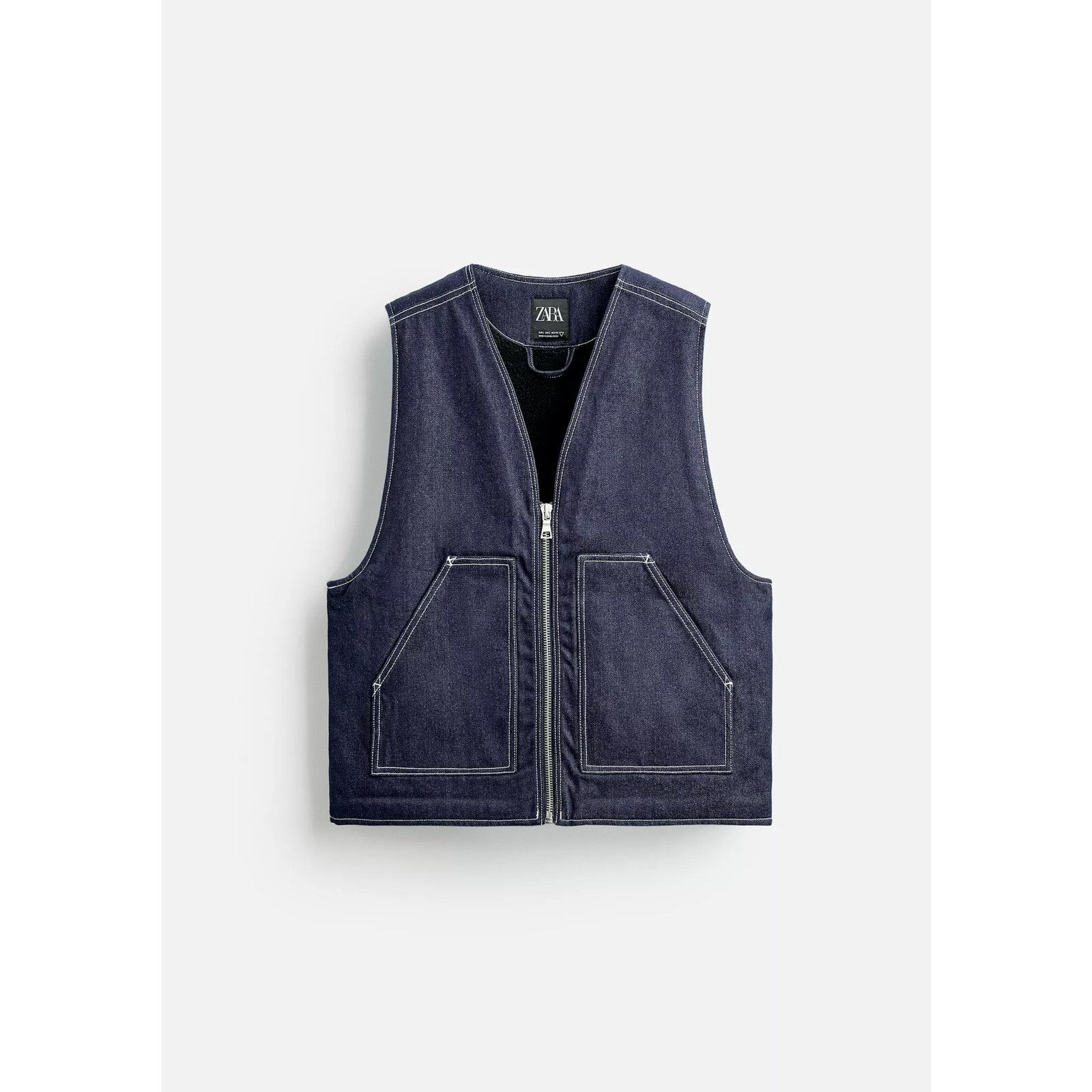 Zara Denim Vest Size US XL / EU 56 / 4 - 1 Preview