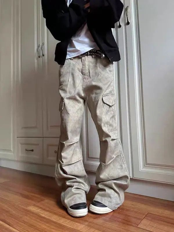 VIBE Vintage Street Y2K Large Pocket Pleated Work Casual Pants Size US 28 / EU 44 - 8 Thumbnail