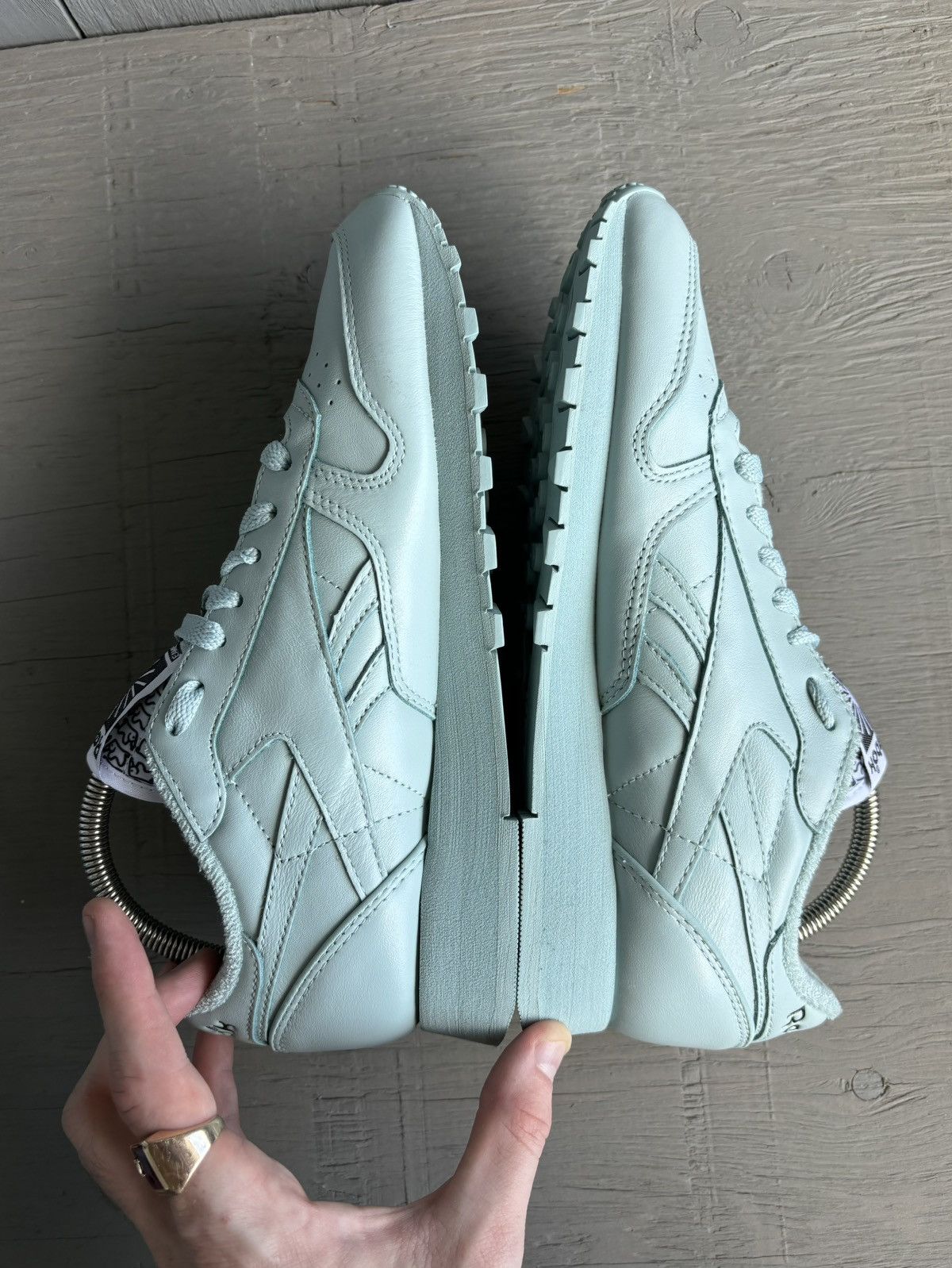 Other × Reebok Reebok x Eames Office Elephant Classic Leather Mint Sneakers Size US 7 / EU 40 - 6 Thumbnail