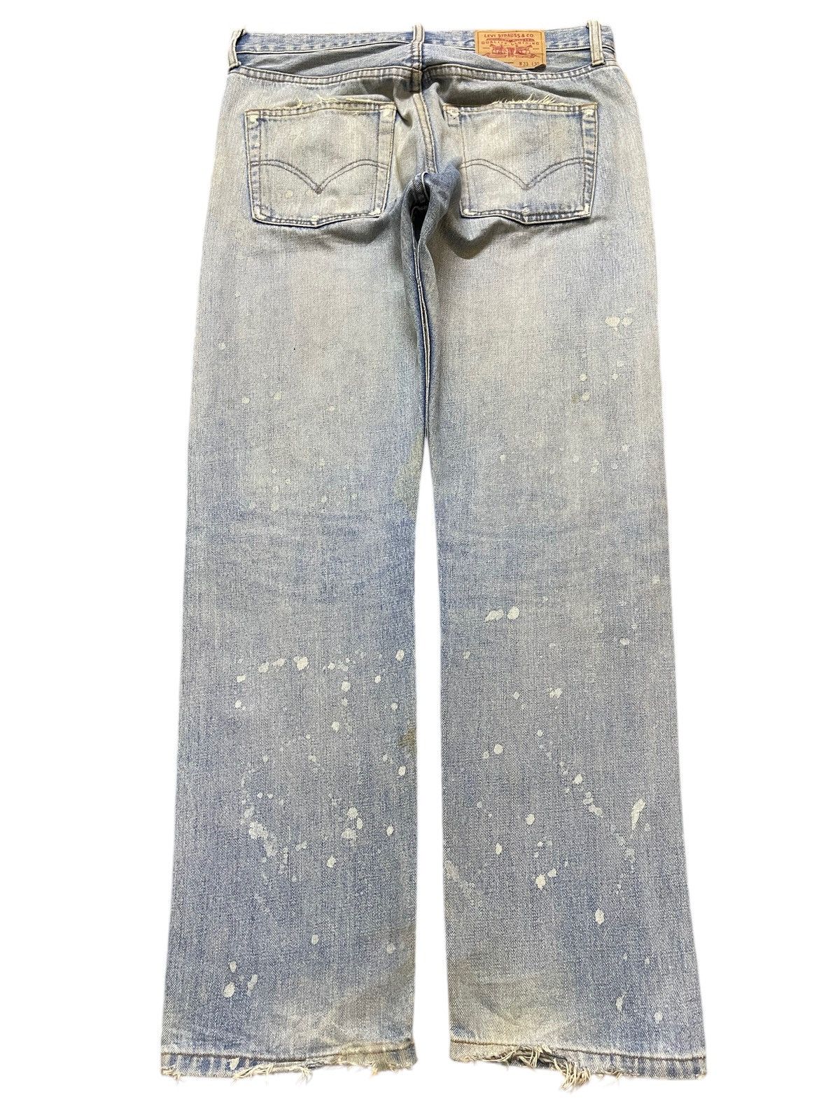 Levi's Vintage 90s Levis 505 Mud Wash Distress Painted Style Jeans Size US 33 - 2 Thumbnail