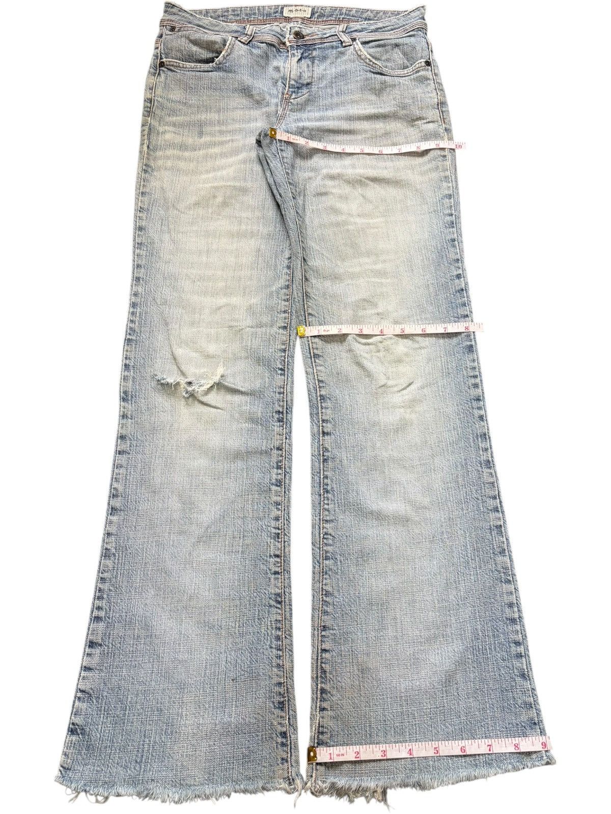 Diesel Vintage Japanese Brand Checkered Distress Flare Jeans Size 30" / US 8 / IT 44 - 8 Thumbnail